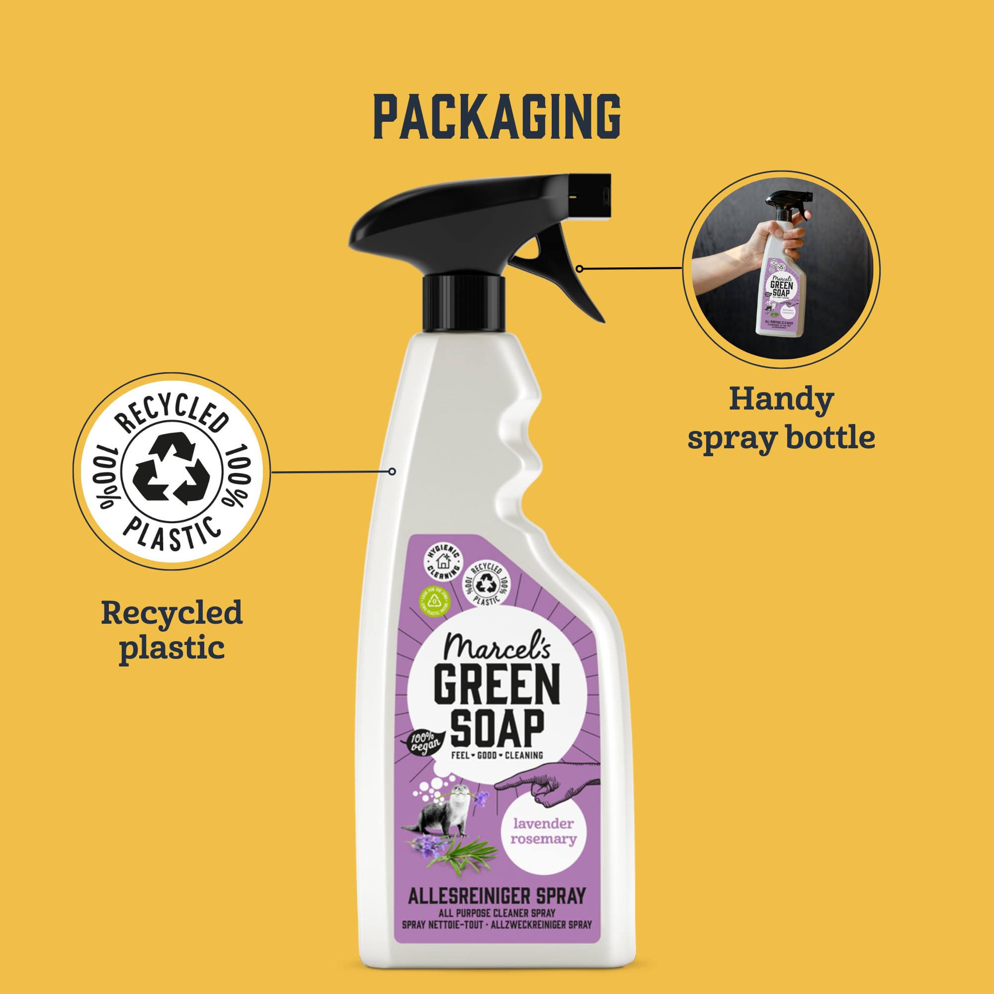 Marcel's Green Soap All Purpose Cleaner Spray - Lavender & Rosemary Scent | 500 ml | Vegan Formula 5