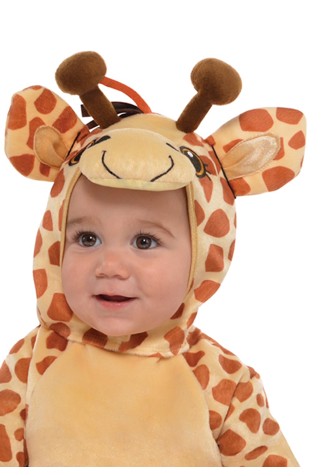 amscan Baby Giraffe Costume with Hoodie - Plush Jumpsuit for Toddlers (12-24 Months)