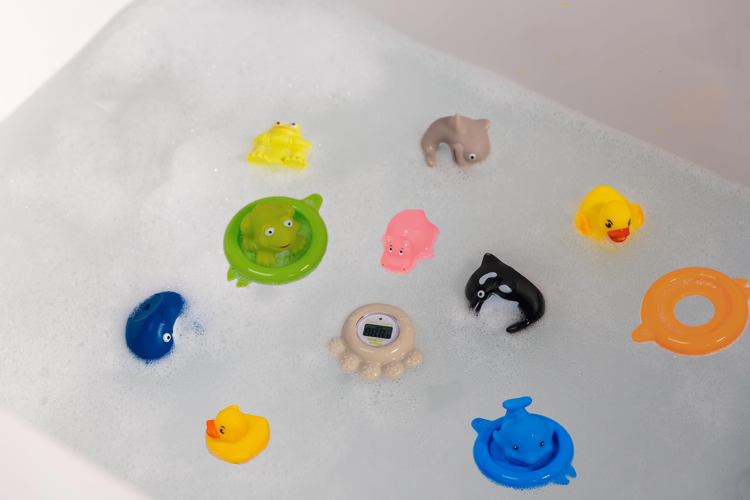 Vital Baby Splash Bath Squirters - 3 Duck & 3 Frog Bath Toys for Imaginative Play 11