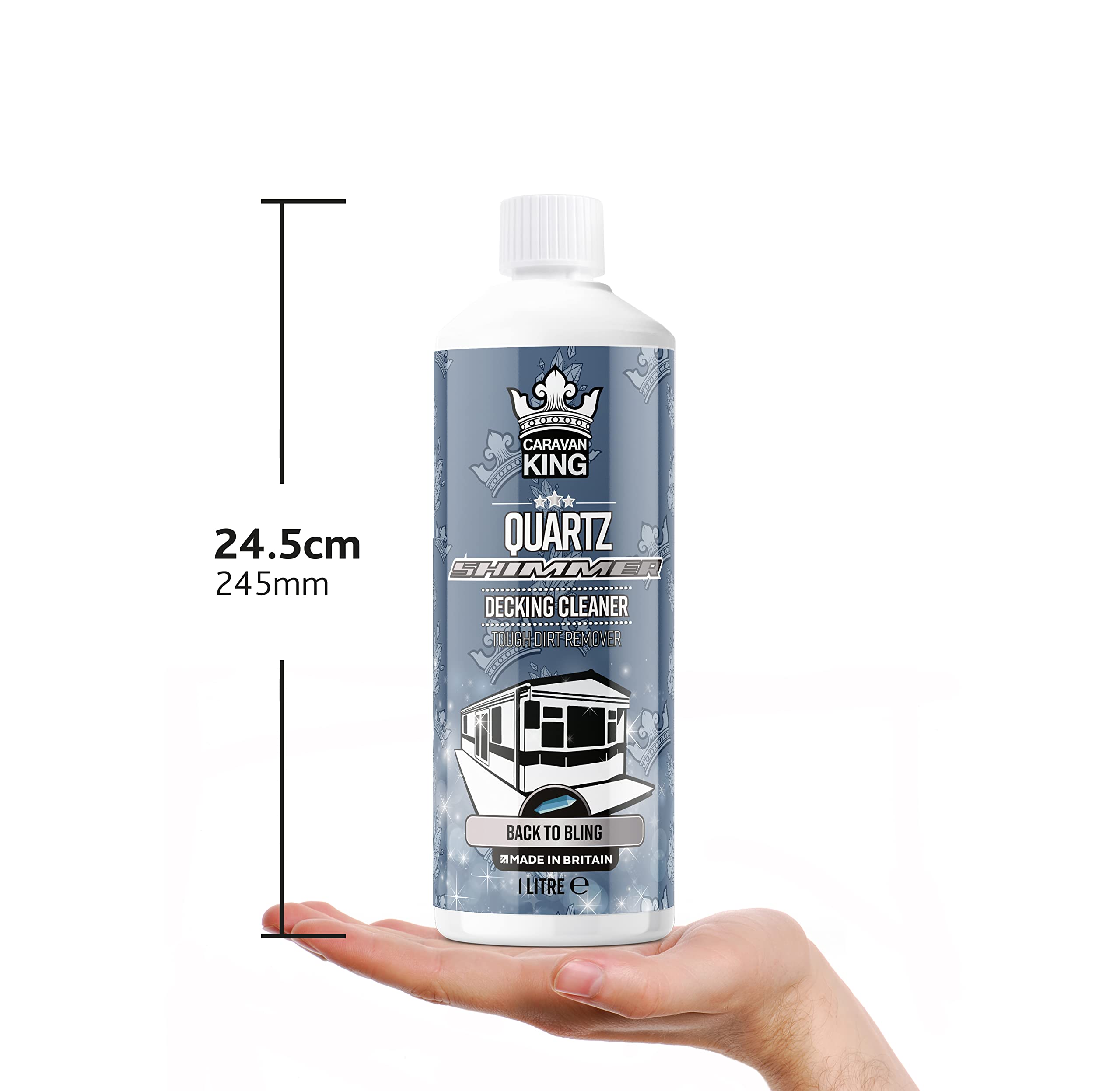 Caravan King Heavy-Duty Deck Cleaner - Algae & Mould Remover for Wood & Composite | 1L Liquid