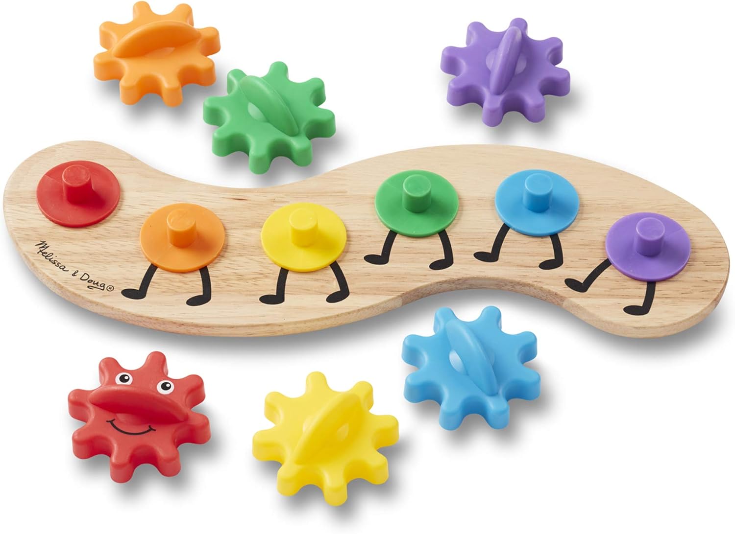 Melissa & Doug Caterpillar Gear Toy - Educational Wooden Puzzle for Toddlers 18M+ 4