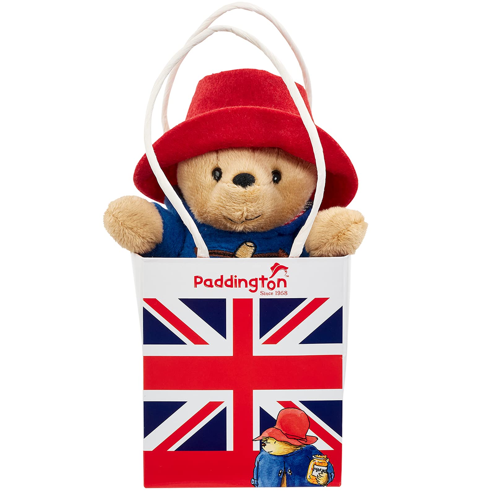 Rainbow Designs Paddington Bear Soft Toy - Suitable From Birth | Unisex Baby Gift | Iconic Red Hat & Blue Coat