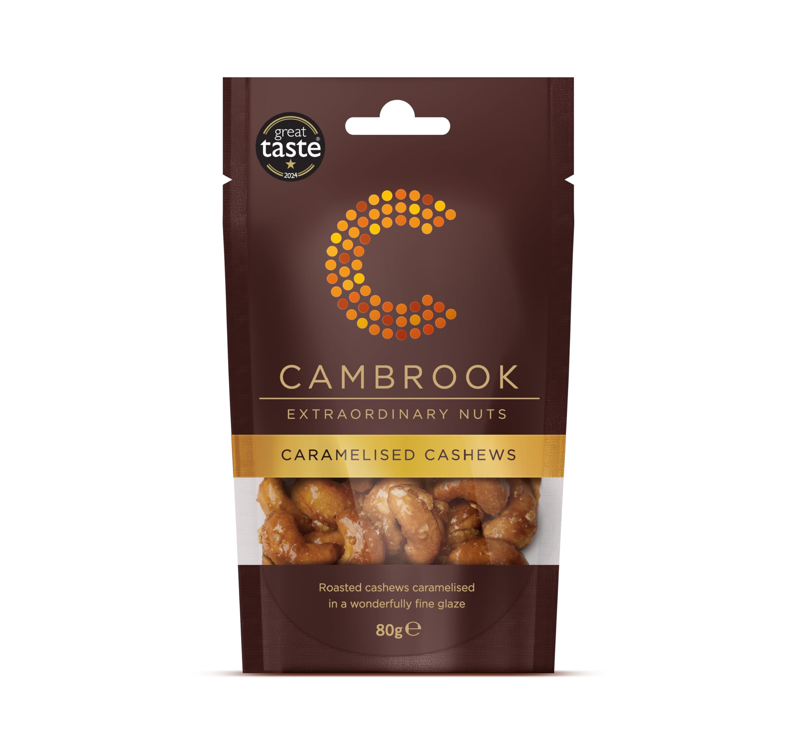 Cambrook Caramelised Cashews - Roasted & Glazed | 80g Bag