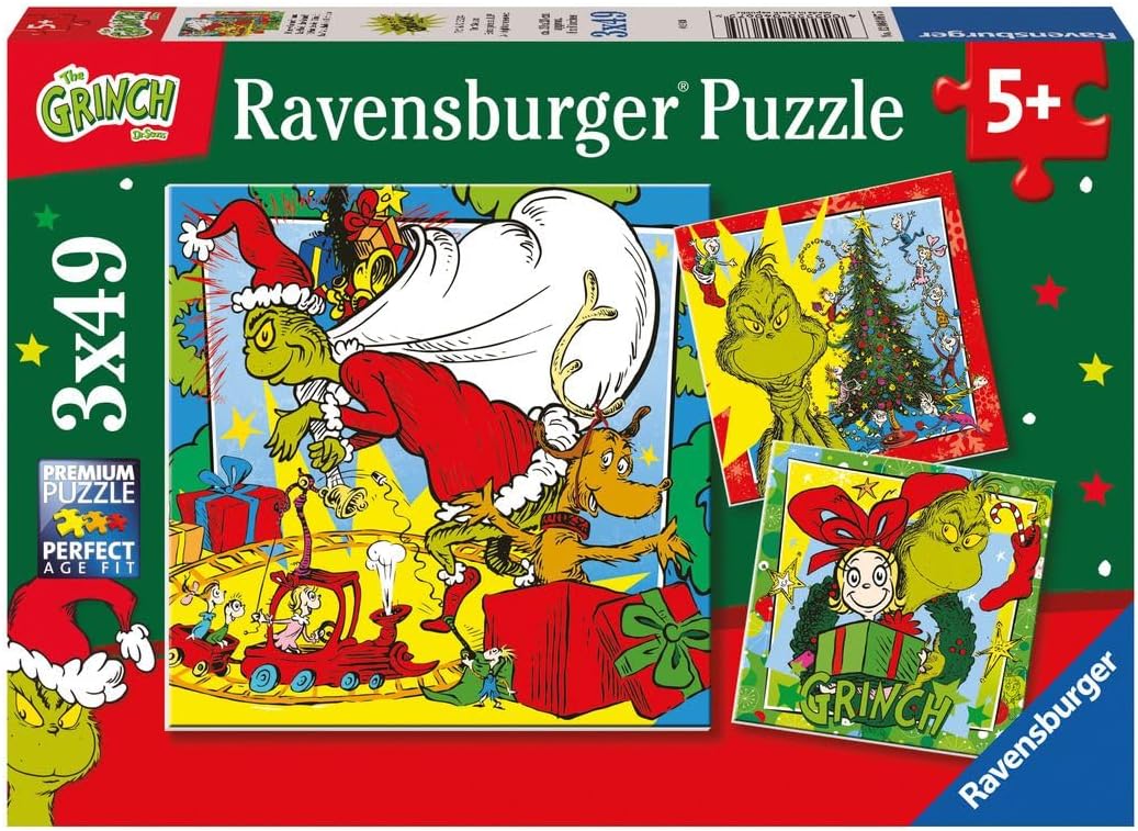 Ravensburger The Grinch Christmas Jigsaw Puzzle - 147 Pieces for Kids Age 5 and Up