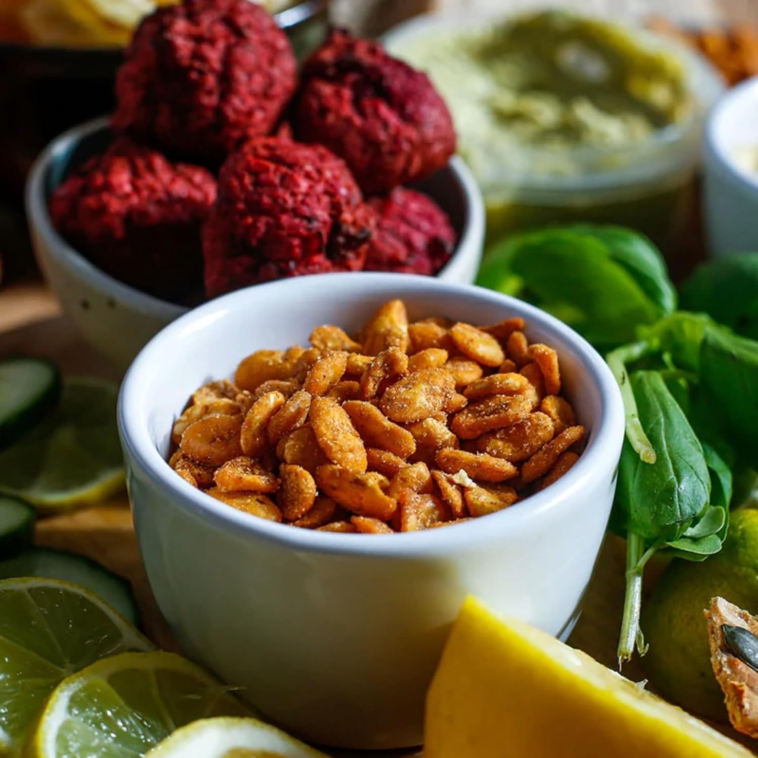 The Honest Bean Co Roasted Fava Bean Variety Pack - Lightly Salted, Sea Salt & Cider Vinegar, BBQ, Chilli Lemon, Seaweed & Miso, Black Garlic & Herb 12