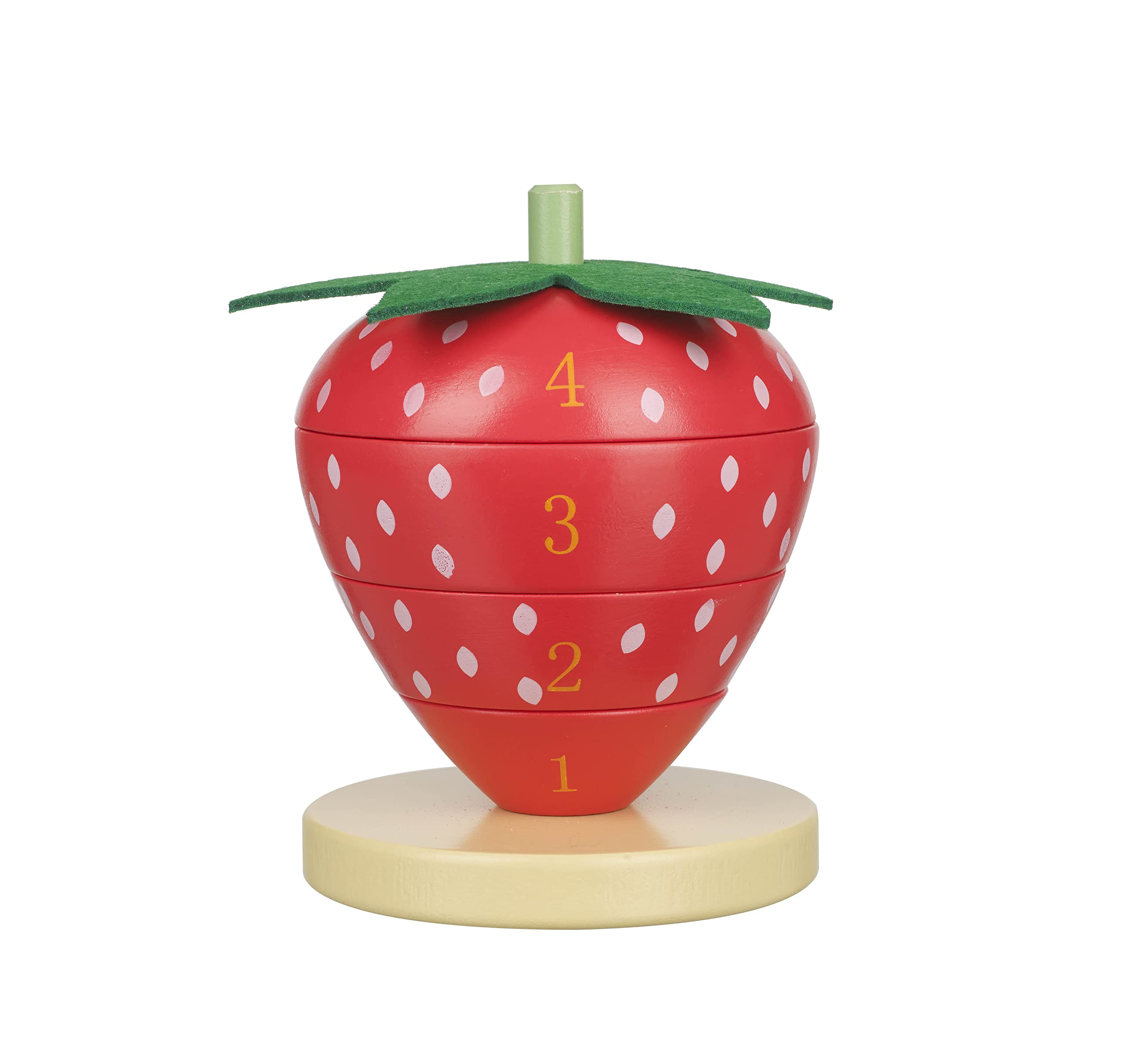 Orange Tree Strawberry Stacking Rings - Wooden Educational Toy for Toddlers 12 Months+ 8