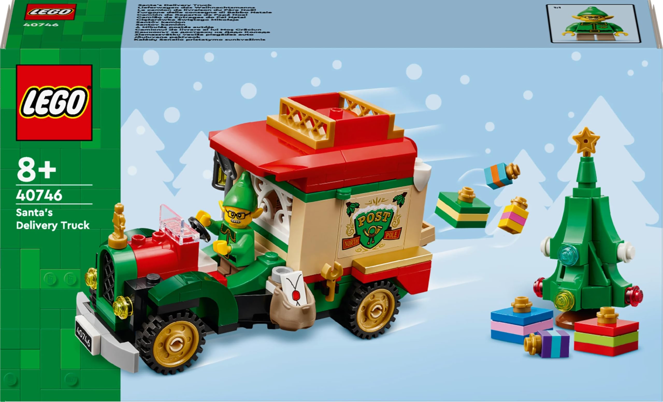 LEGO Santa's Delivery Truck Toy - Building Set for 8+ Year Olds with Elf Minifigure