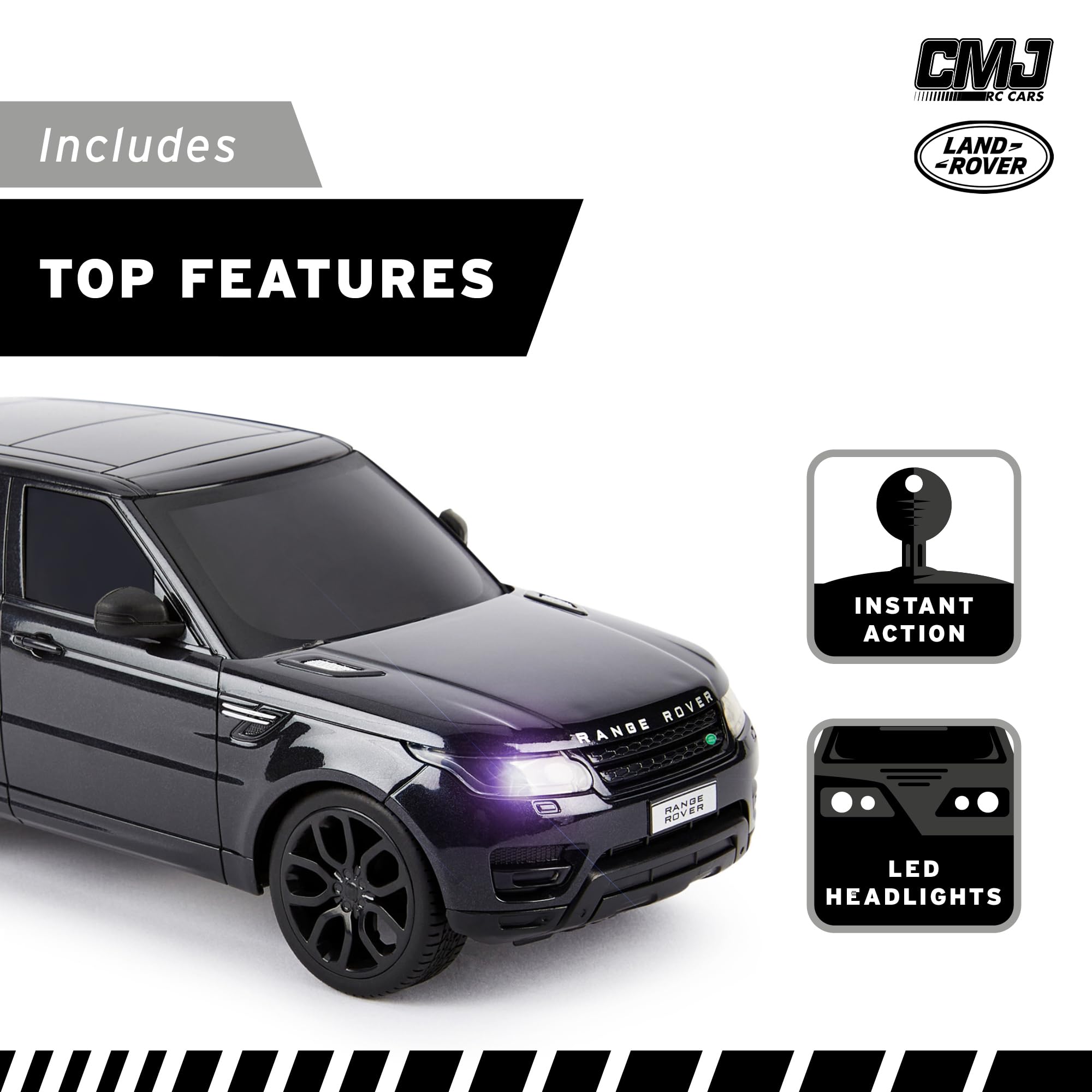 CMJ RC Cars TM Range Rover Sport 1:24 Scale Remote Control Car with LED Lights 11