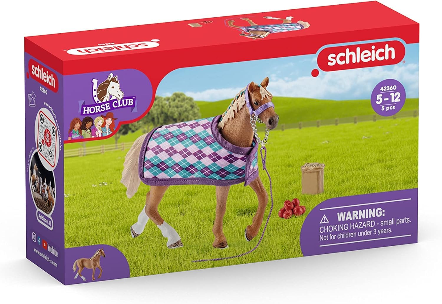 Schleich HORSE CLUB English Thoroughbred Horse Toy Set 42360 | 5-Piece Collectable Figurine Set 6