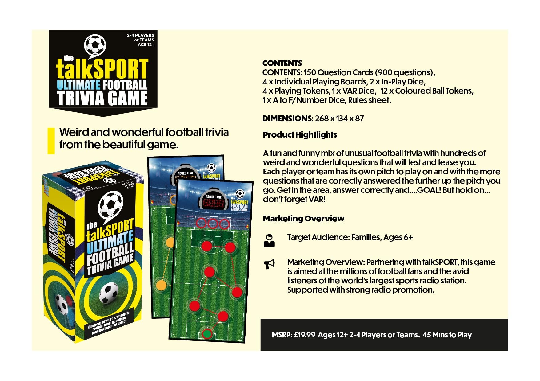 Big Sky Games The talkSport Ultimate Football Trivia Game - Party Board Game 9