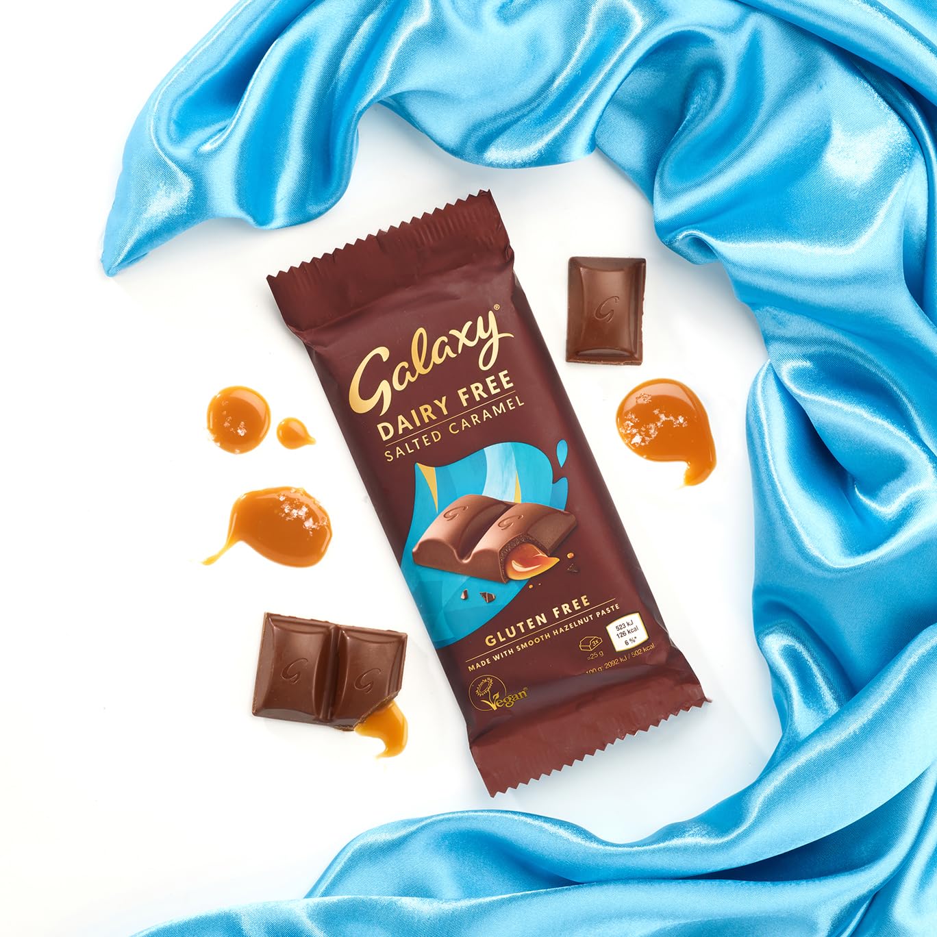 Galaxy - Dairy Free Chocolate Bar Vegan Caramel & Hazelnut 100g 3