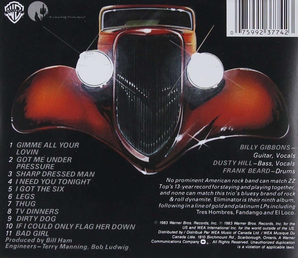 ZZ Top - Eliminator Audio CD