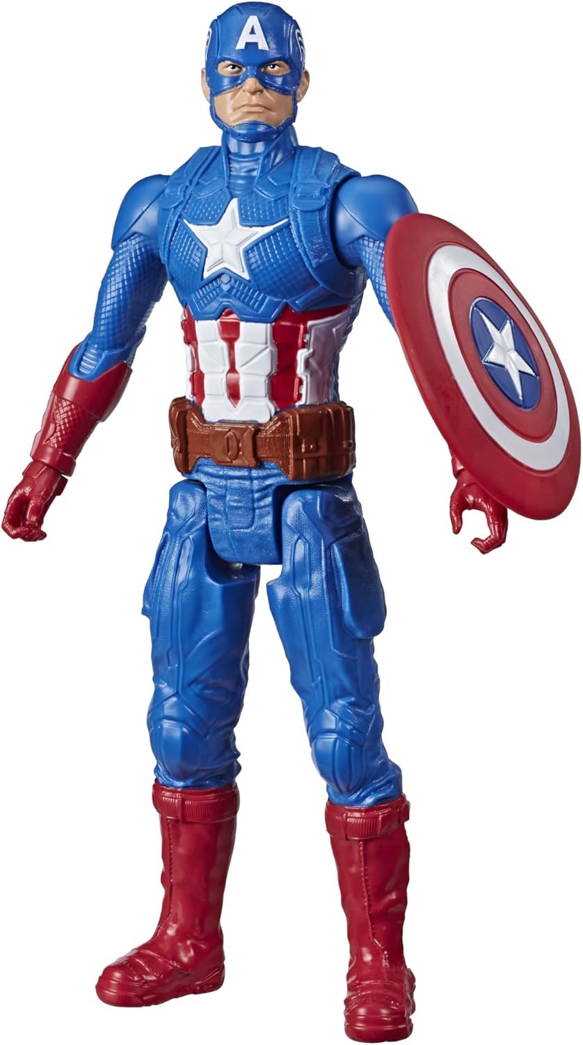 Marvel Avengers Titan Hero Series Captain America 12” Action Figure - Poseable Superhero Toy for Kids Ages 4+