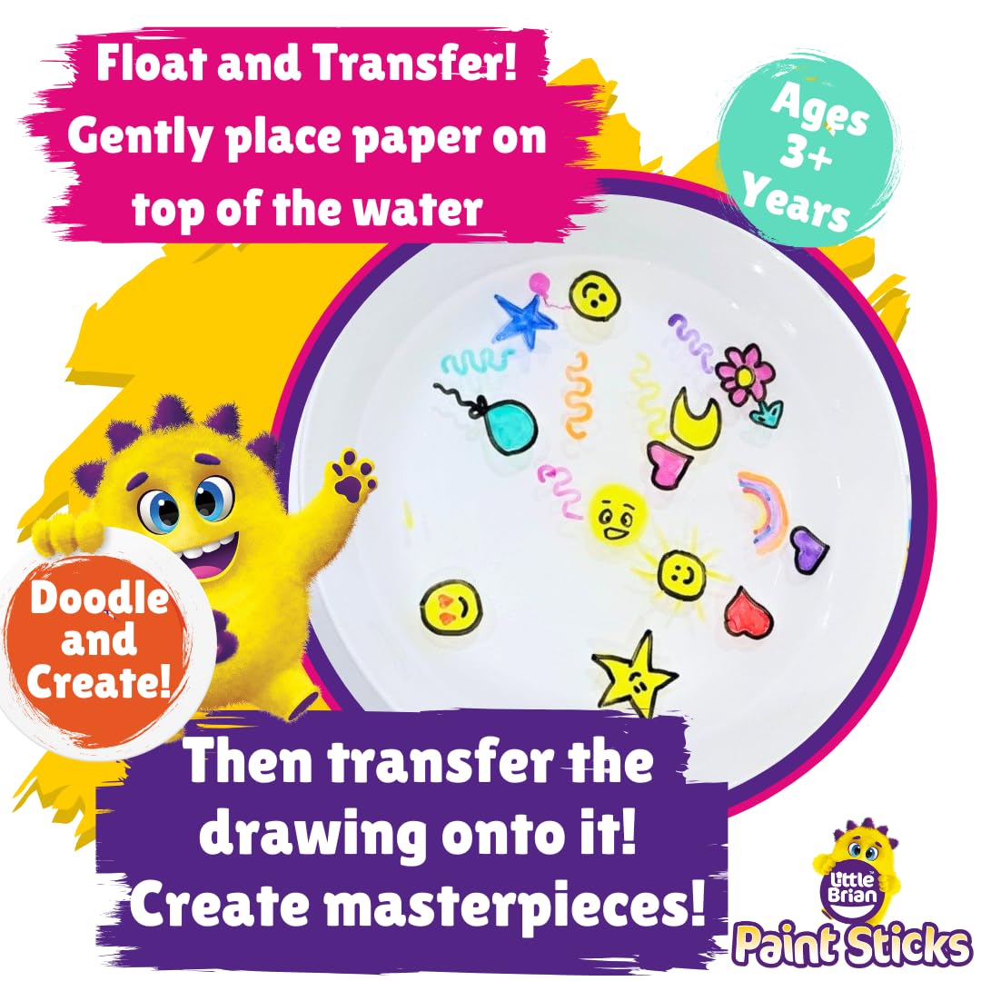 Little Brian Water Doodles - Magic Water Art Playset with 8 Pens & Ceramic Spoon 5