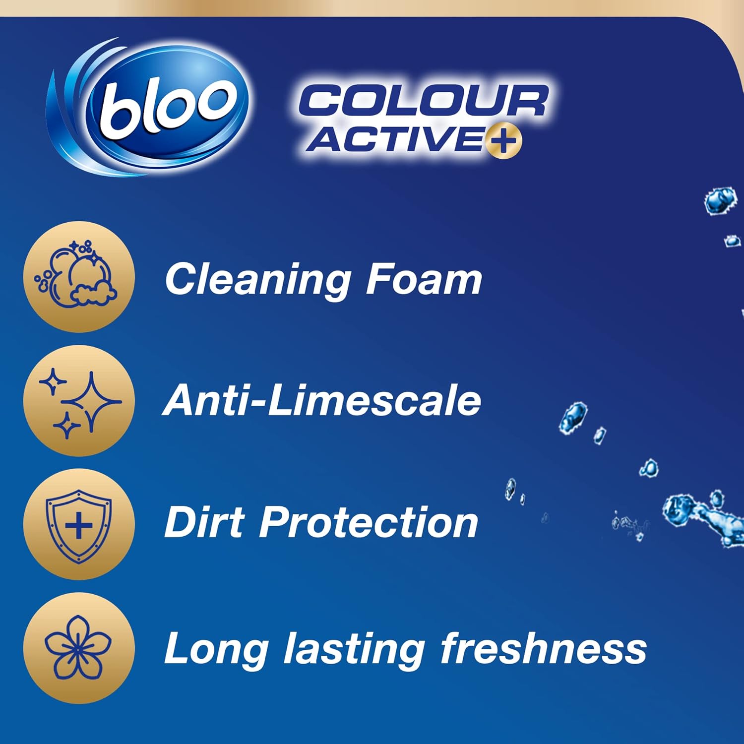 Bloo - Colour Active Toilet Rim Block Fresh Flowers with Anti-Limescale & Cleaning Foam 3