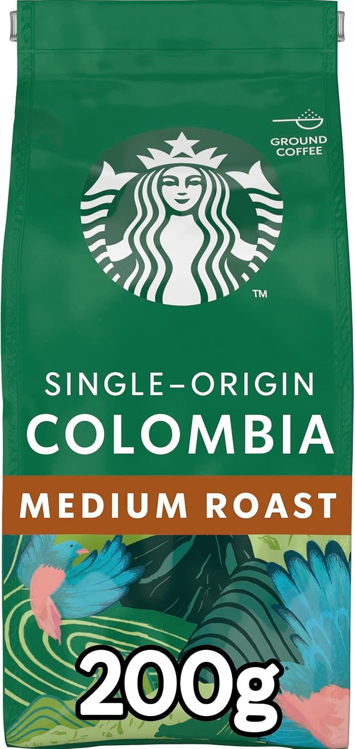 STARBUCKS Single-Origin Colombia Medium Roast Ground Coffee 200g (Pack of 6) 5