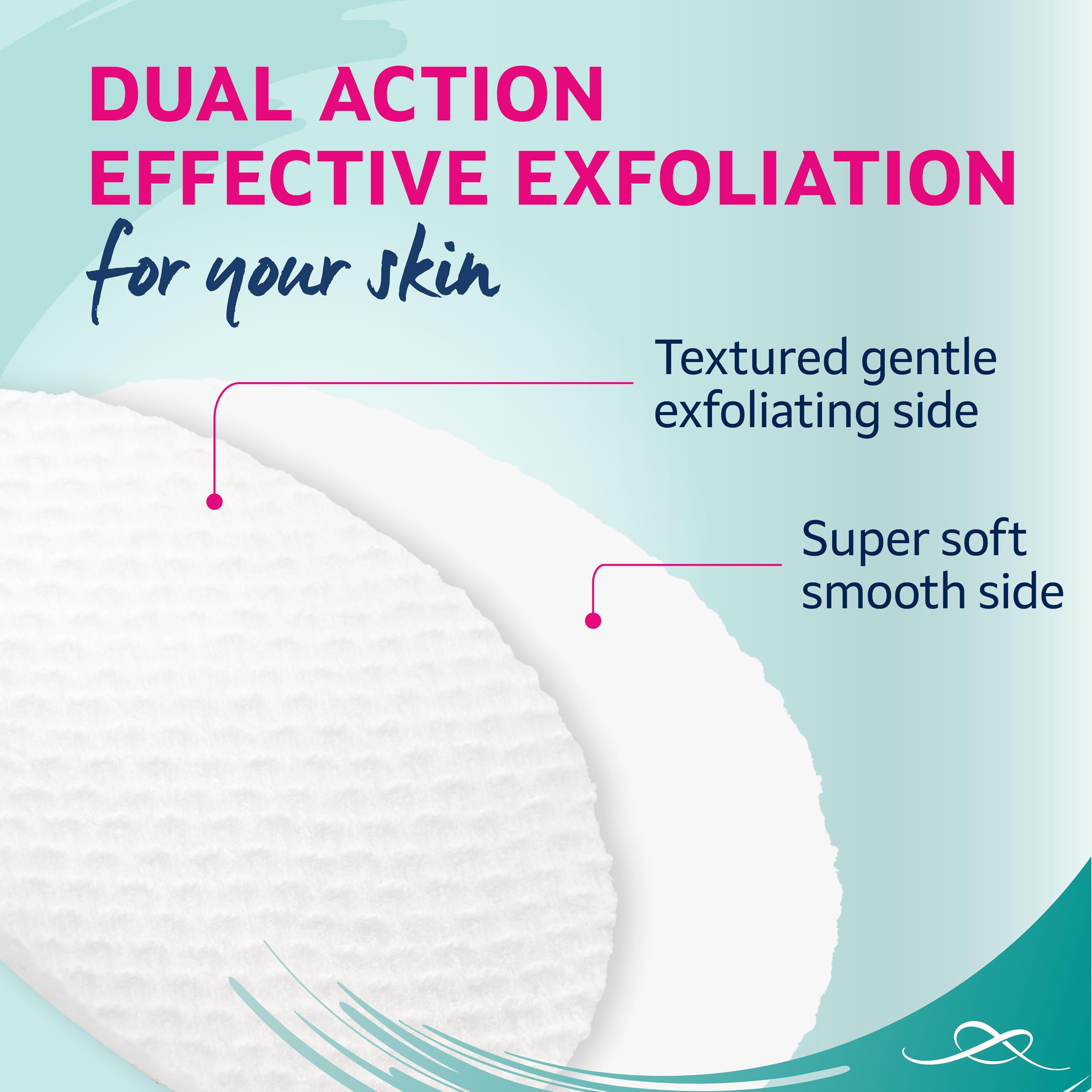 Lil-Lets Organic Cotton Exfoliating Rounds (50 Count) - Dual-Sided Skincare Pads for Cleansing & Makeup Removal 3