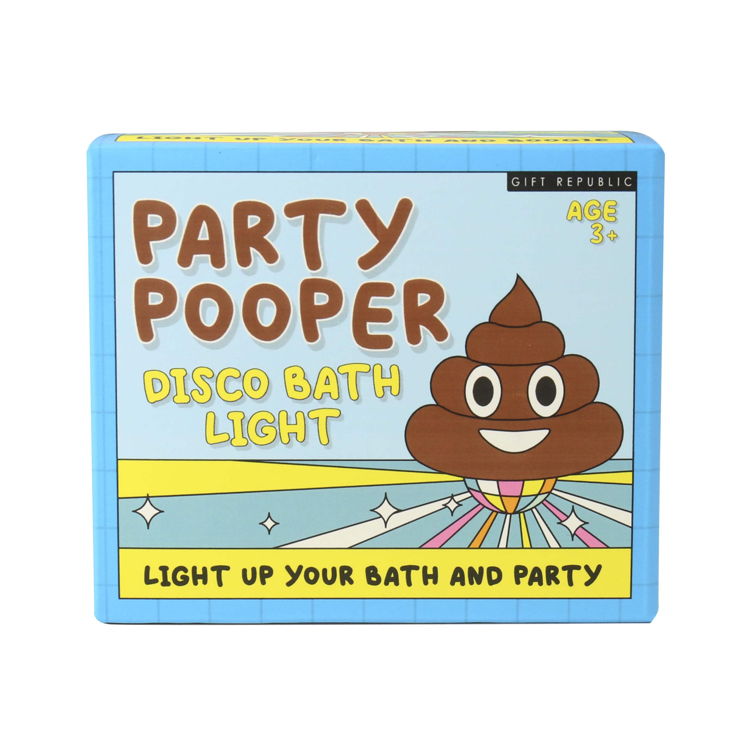 Party Pooper LED Light-up Poop Emoji Bath Toy - Waterproof Fun for Kids 36 Months+