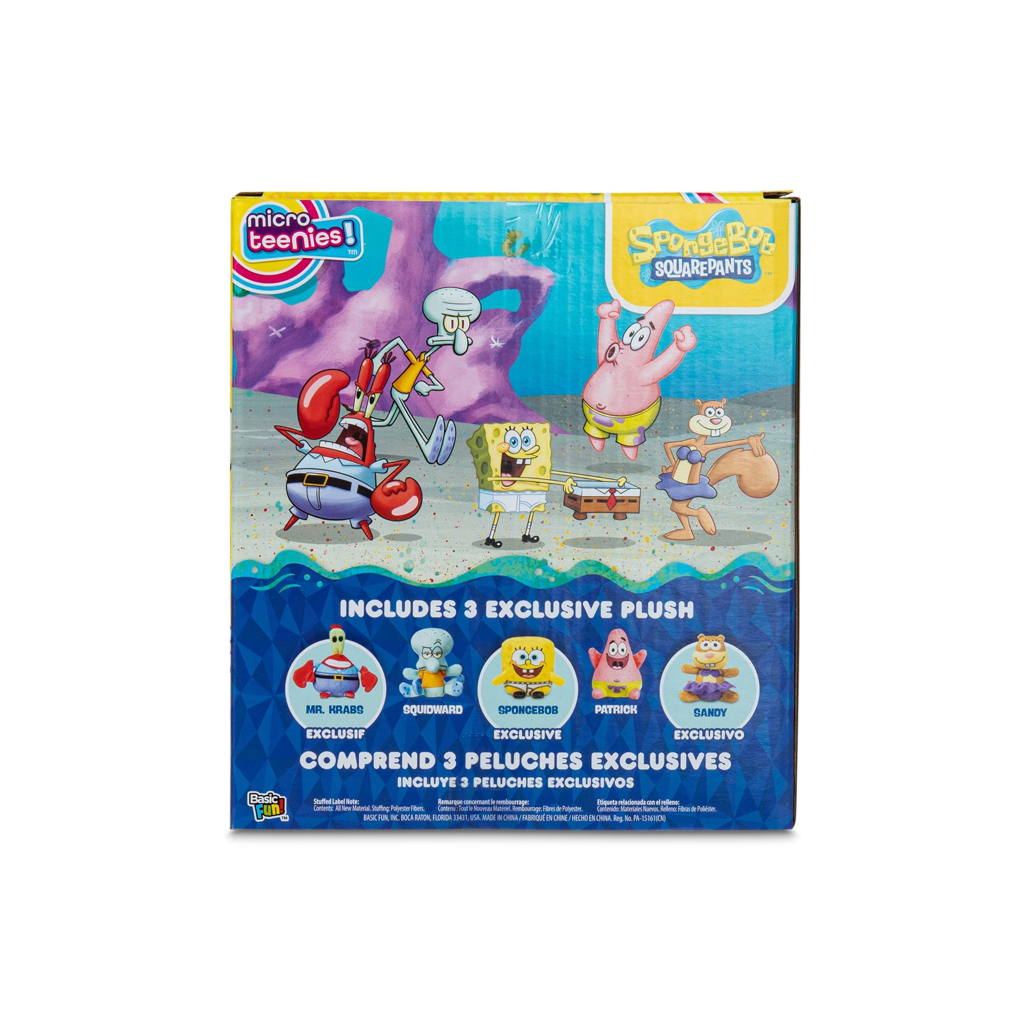 Micro Teenies SpongeBob SquarePants Collector 5-Pack - Plush Figures with Chase Variants 3