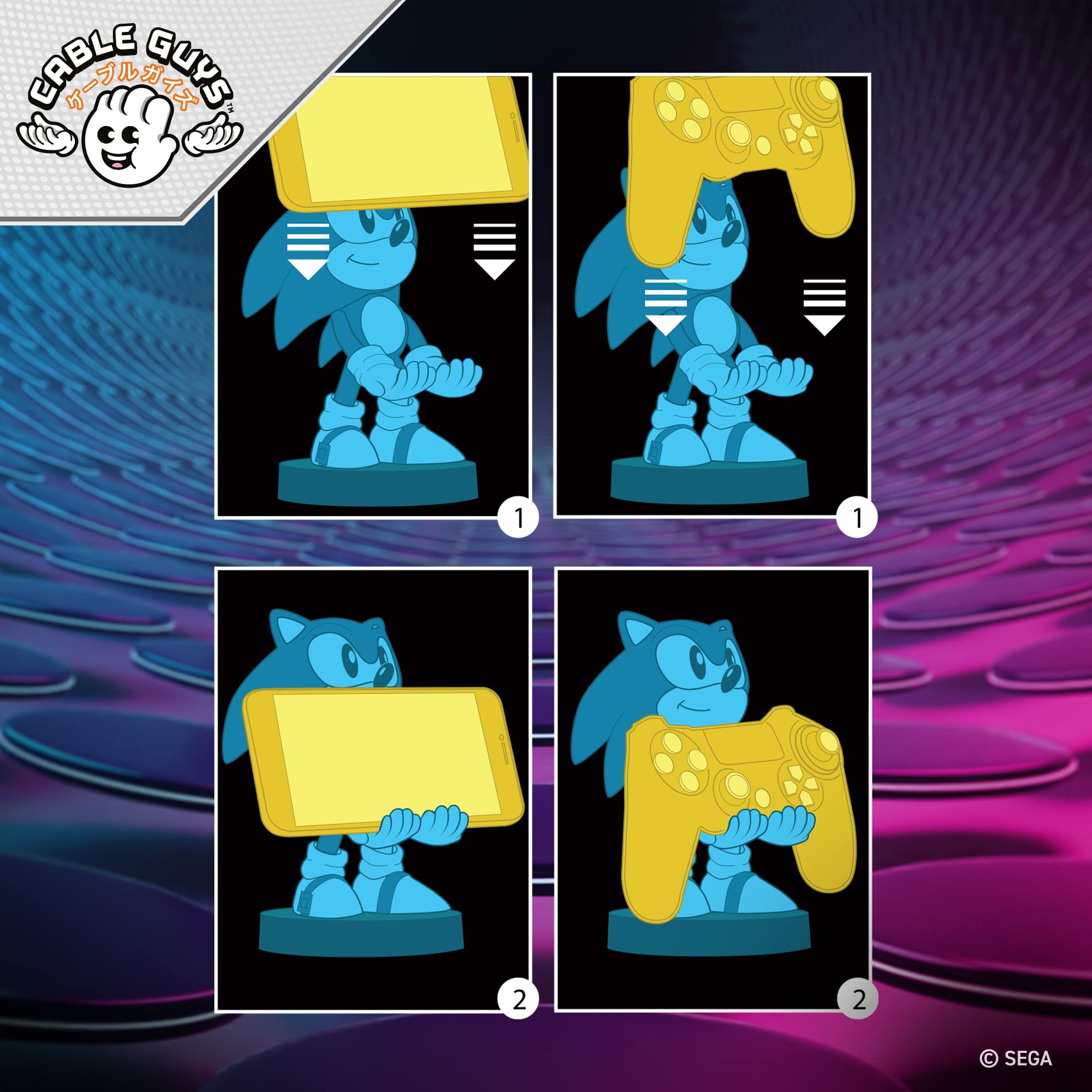 Spider-Man Classic Cable Guy - Controller & Phone Holder with 2-in-1 Charging Cable 12