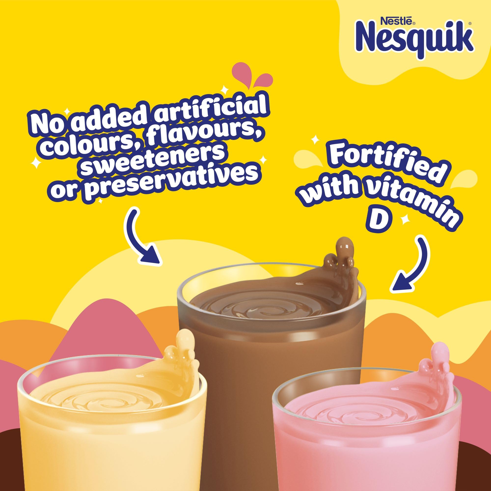 Nesquik Banana Milkshake Mix 500g - Gluten Free Powder with No Artificial Colours or Flavourings 8
