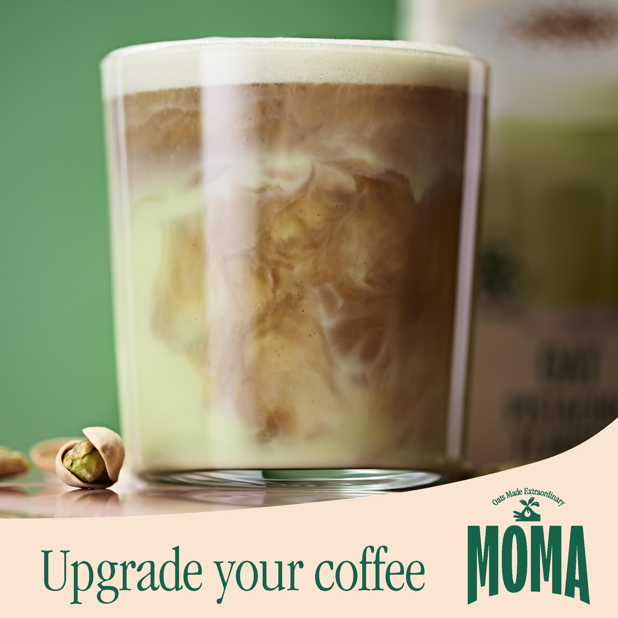 MOMA Pistachio Flavoured Oat Drink - 1L - Plant Based & Vegan - Not From Concentrate 3