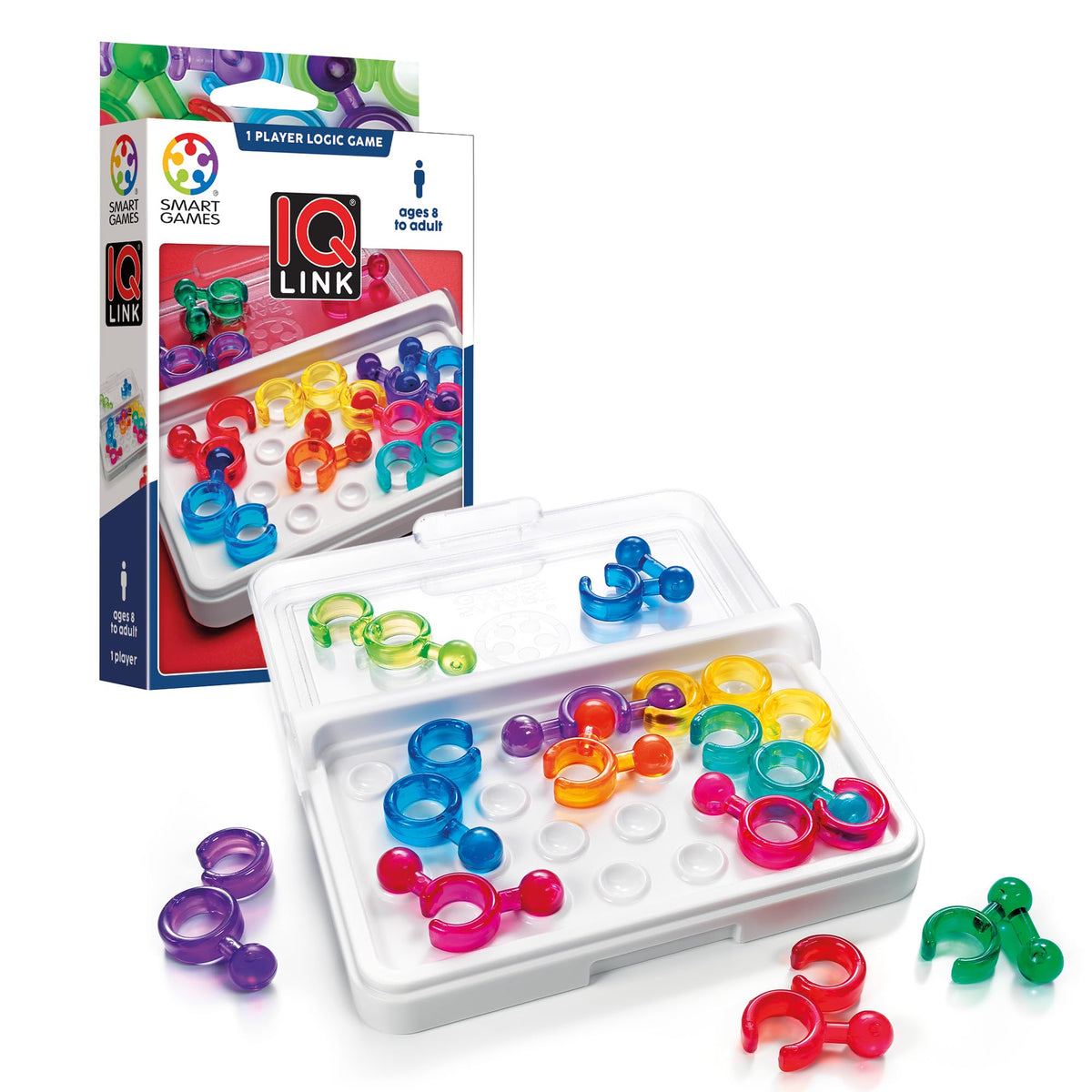 SmartGames IQ Link Brain Teaser - 120 Challenges