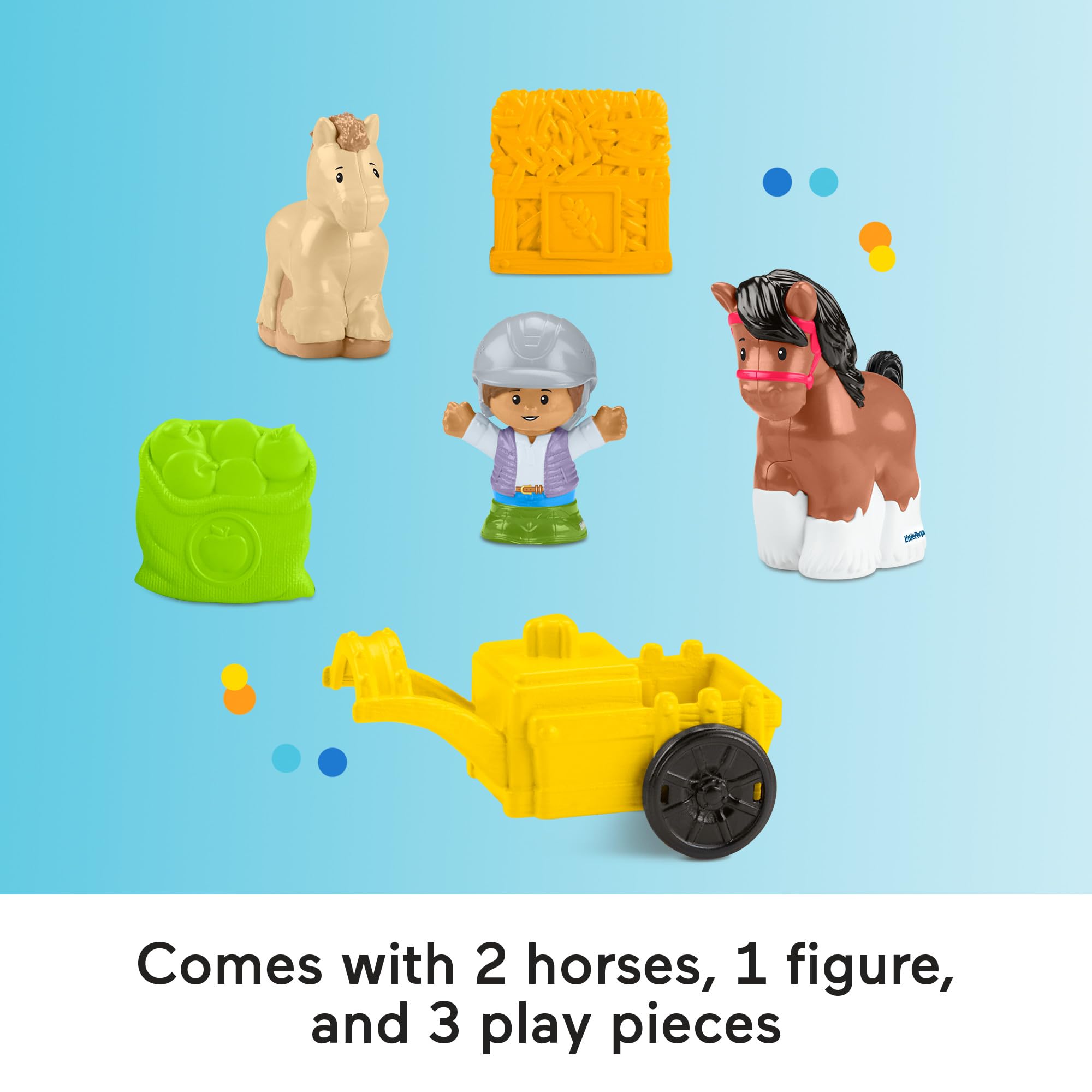 Fisher-Price Little People Friendly Horses Stable Playset with Sounds & Figures - Ages 1+ 10