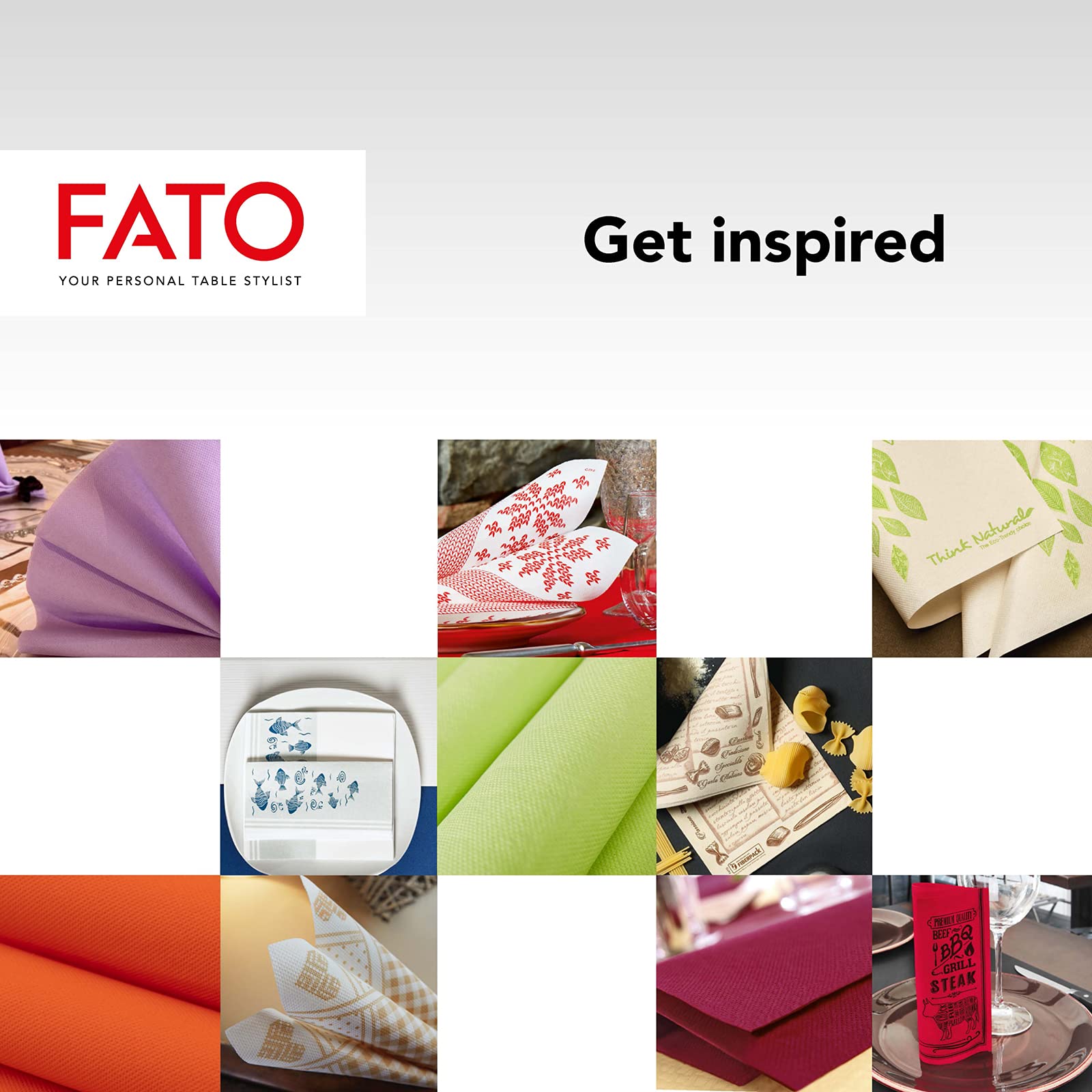 Fato Forest Green 38x38 cm 2-Ply Disposable Paper Napkins, Pack of 40, FSC Certified 12