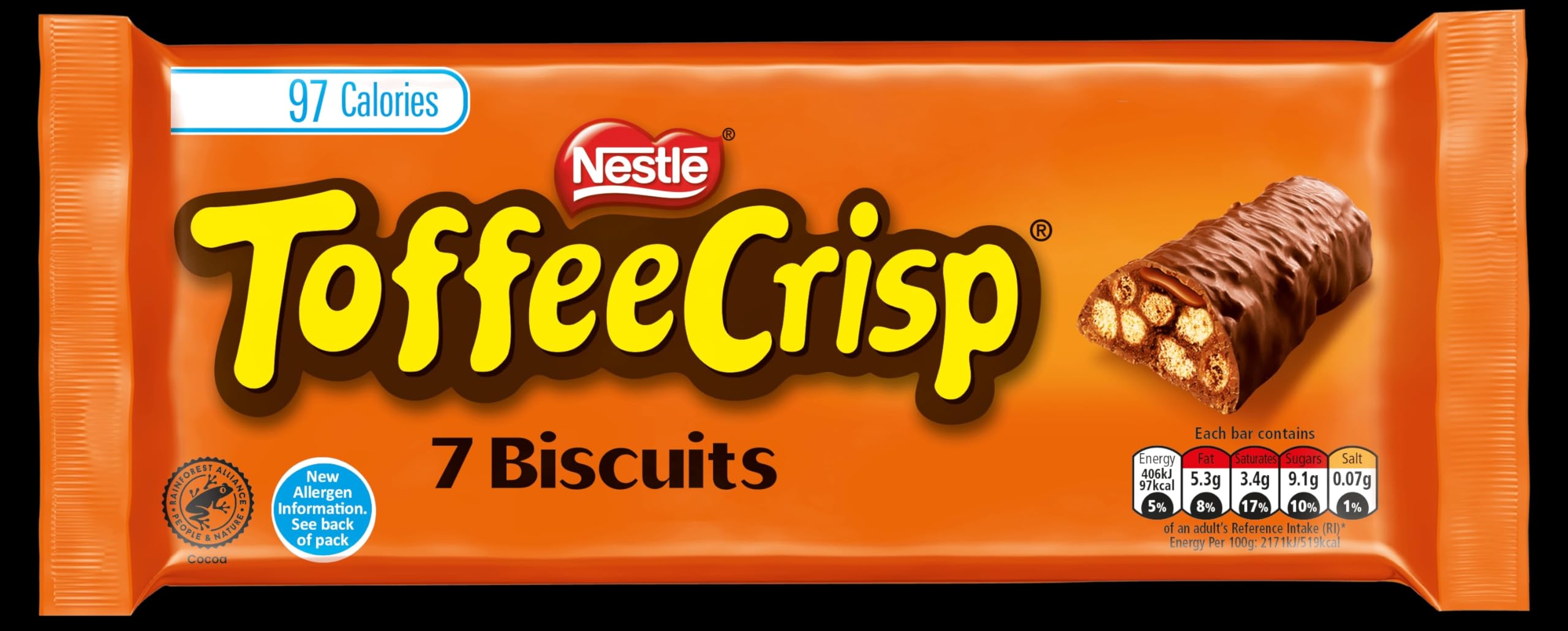 Toffee Crisp Chocolate Biscuit Bar Multipack (7 x 18.7g)