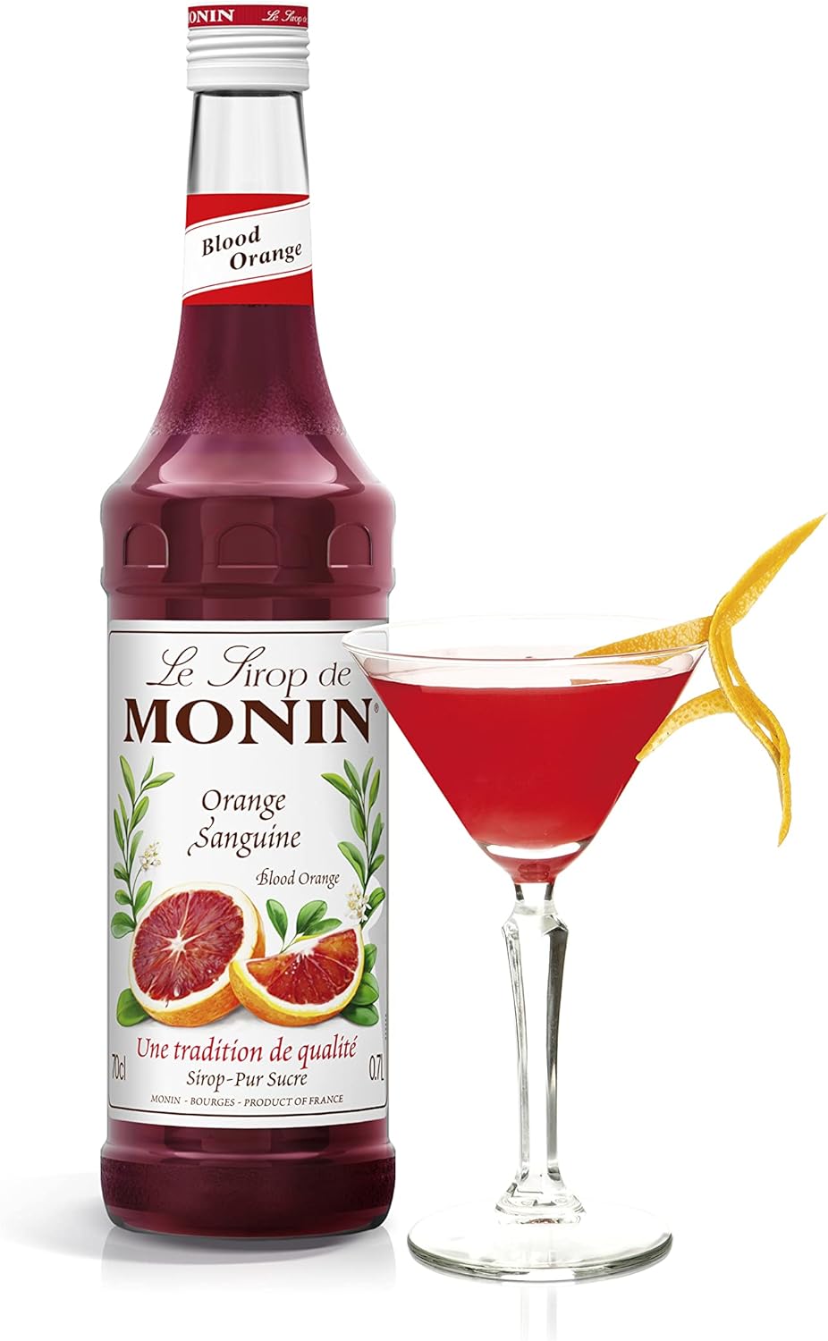 MONIN Blood Orange Syrup 700ml - Vegan, Natural Flavouring for Cocktails, Mocktails & Beverages 4