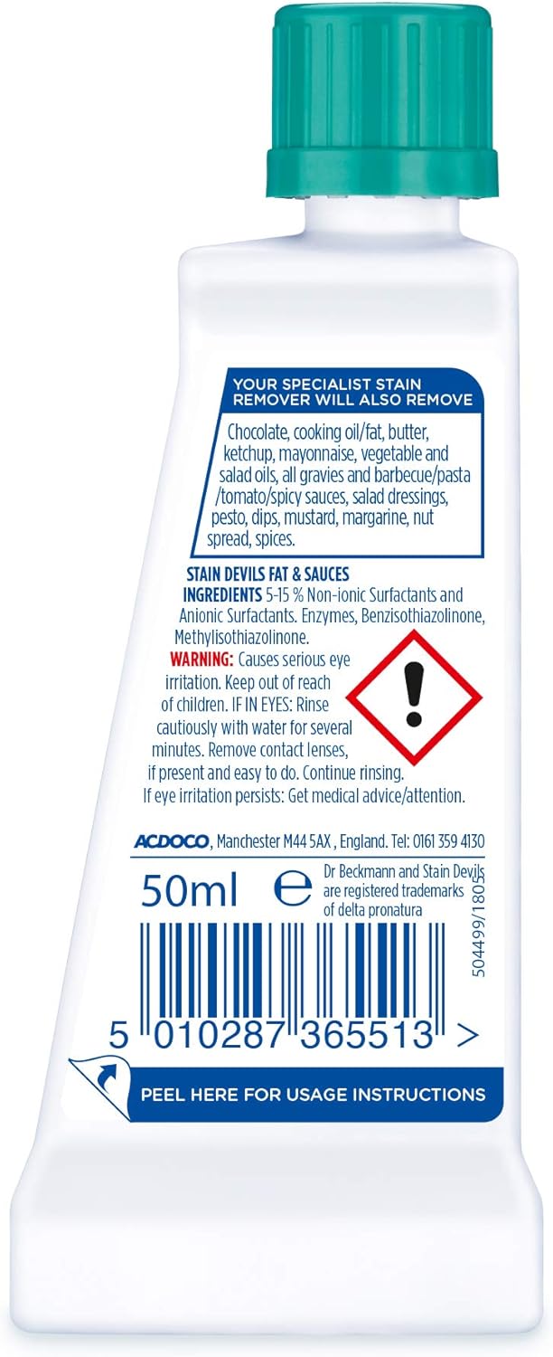 Dr. Beckmann Stain Devils Cooking Oil and Fat Stain Remover, 50 ml 4