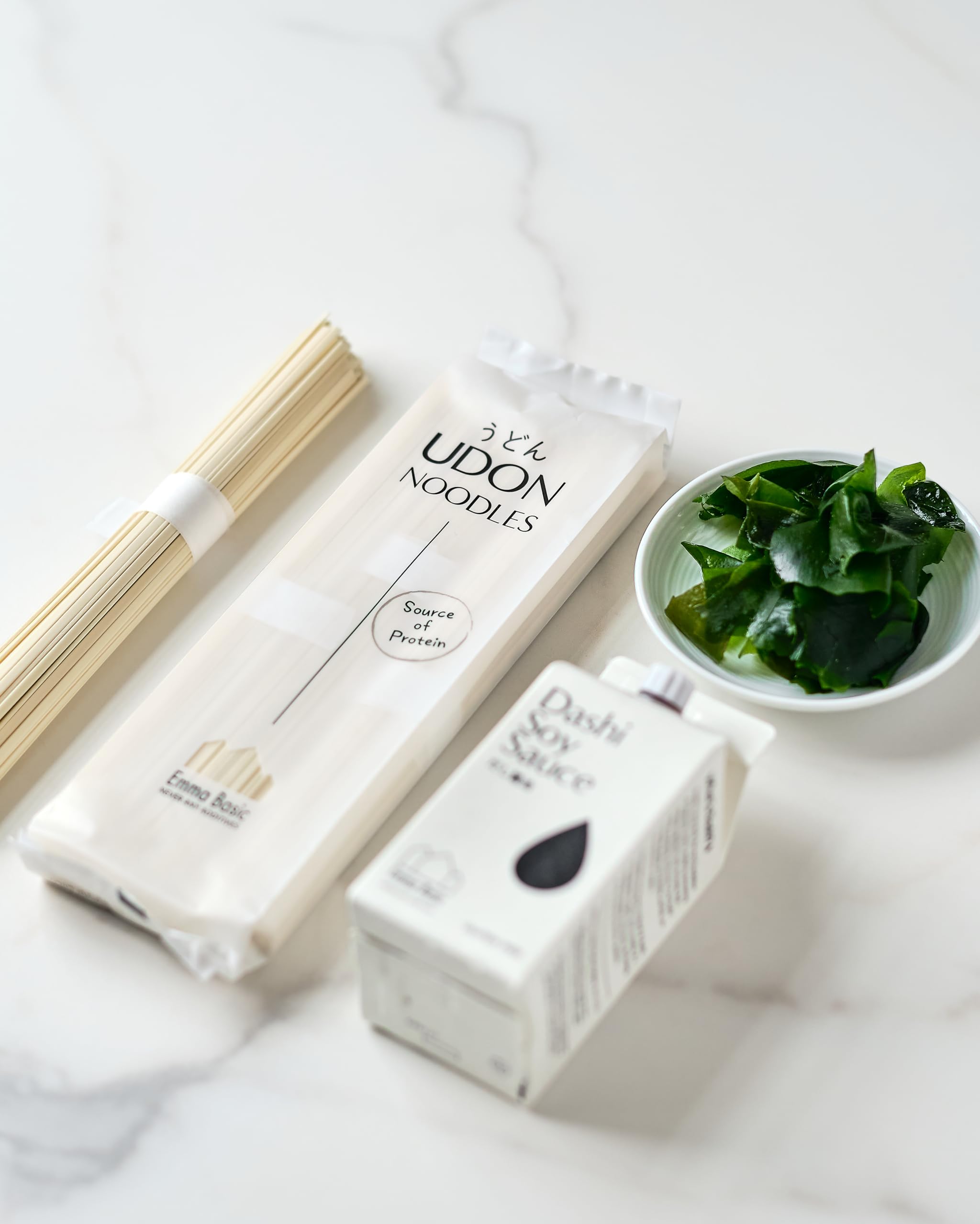 Emma Basic - Udon Noodles 250g | Japanese Style | Quick Cooking | 3 Portions | Source of Protein 3