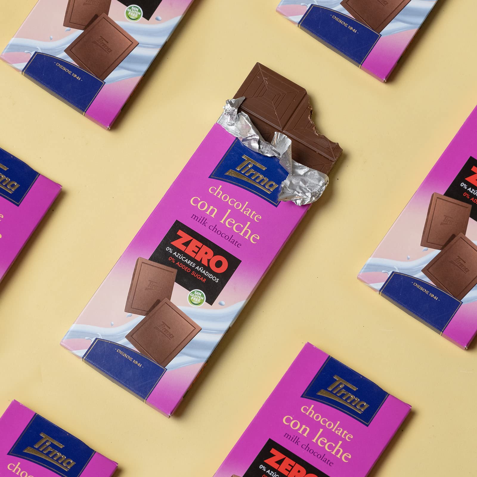 Tirma - Zero No Added Sugars Milk Chocolate Bar | Gluten Free | Made in Spain