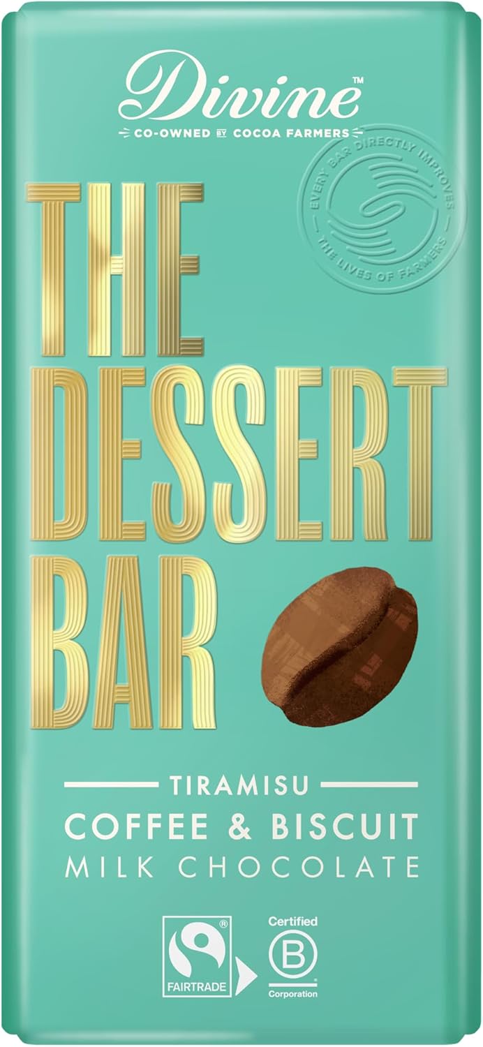 Divine - Dessert Bar 38% Milk Chocolate Tiramisu with Coffee & Biscuit (180g)