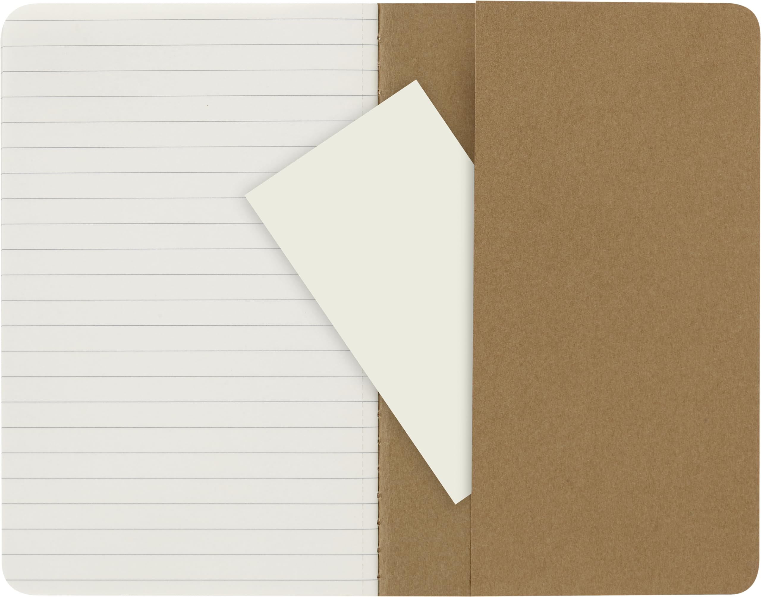 Moleskine S04924 Cahier Notebook Set - Pocket Size, Ruled, Kraft Brown (3 Count) 5