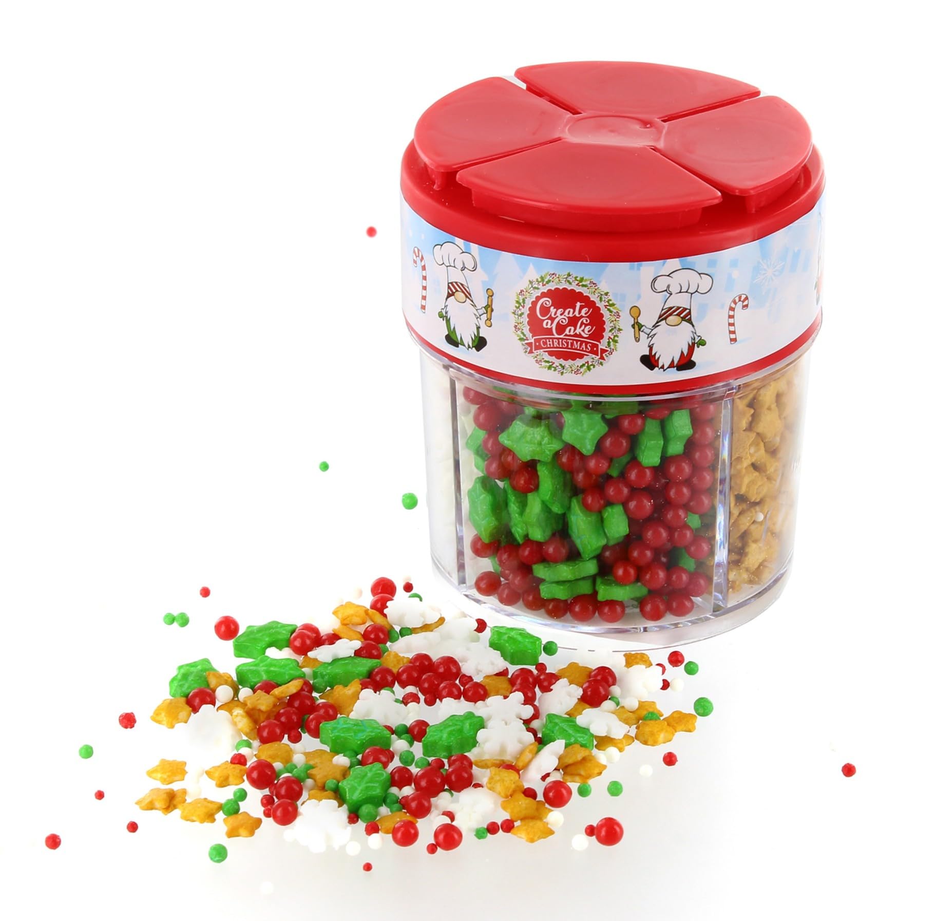 Create A Cake - Christmas Sprinkle Mix 4-in-1 Magical Cake Decorations