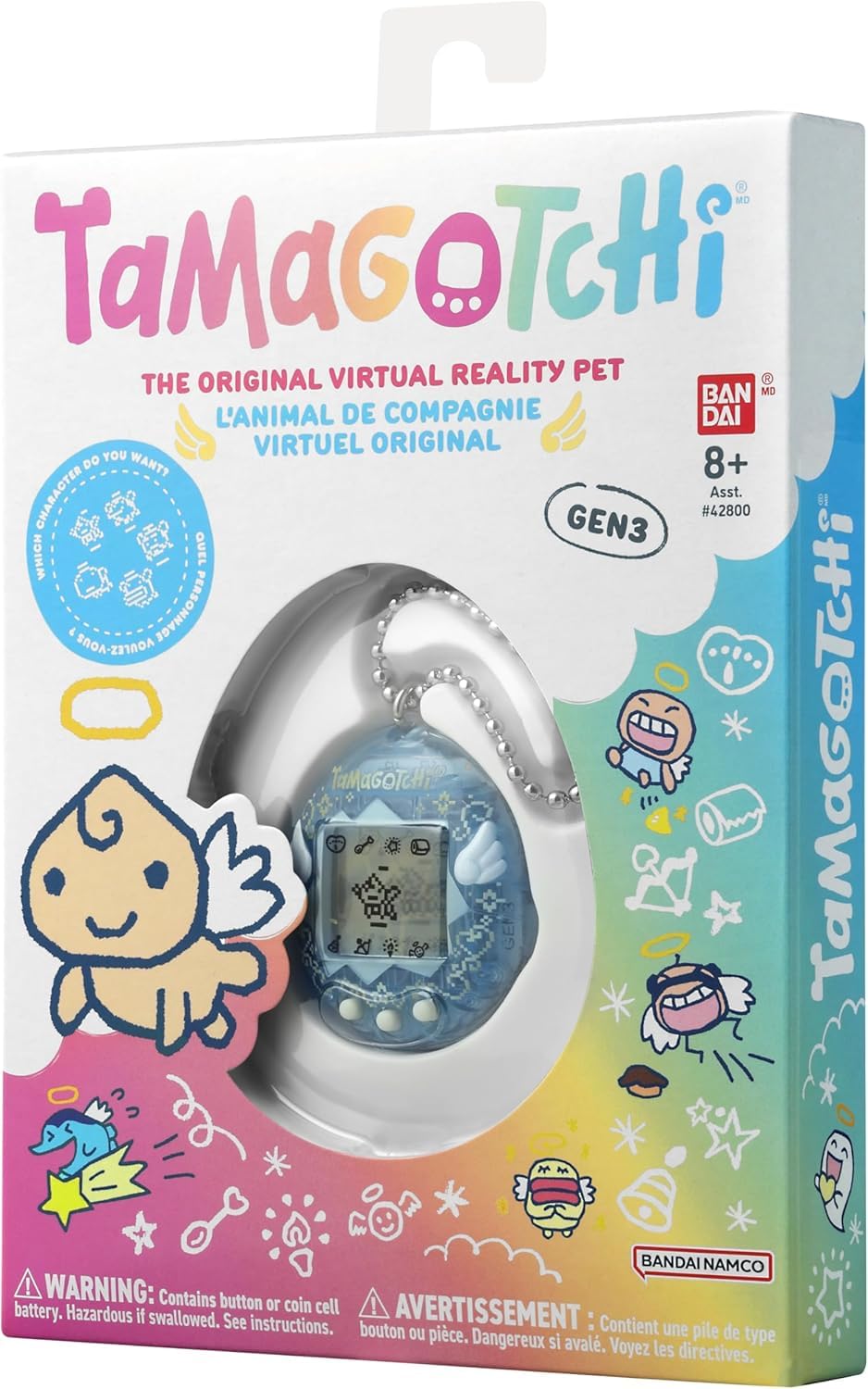 TAMAGOTCHI Original Angel Sky Digital Pet - Electronic Virtual Pet Toy for Kids 8+ 4