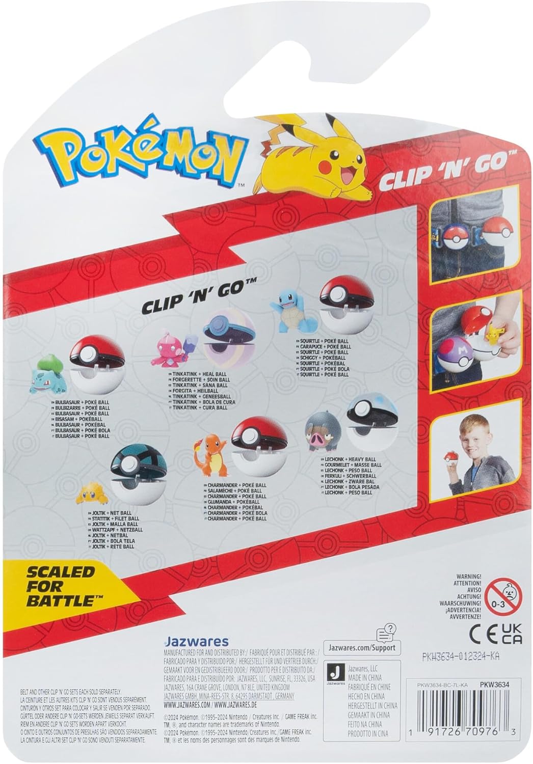Pokémon Clip 'N' Go - Bulbasaur #1 with Poké Ball Action Figure Set 5