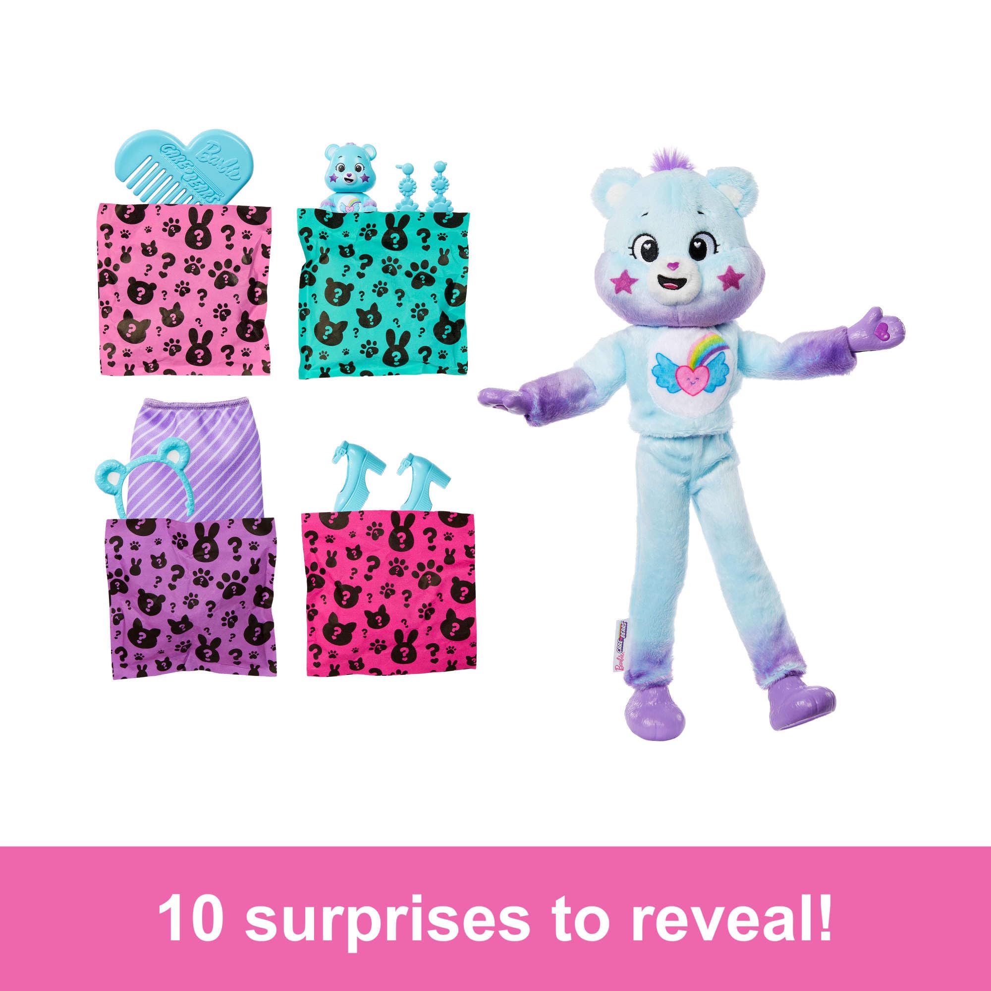Barbie Cutie Reveal Care Bears Doll - Dream Bright Bear with 10 Surprises & Color Change, JFV61 5
