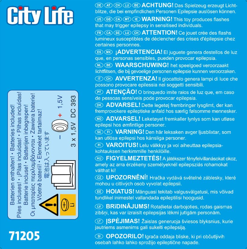 Playmobil 71205 Rescue Emergency Motorcycle with Flashing Lights - Action Figure Playset for Kids 4+ 7