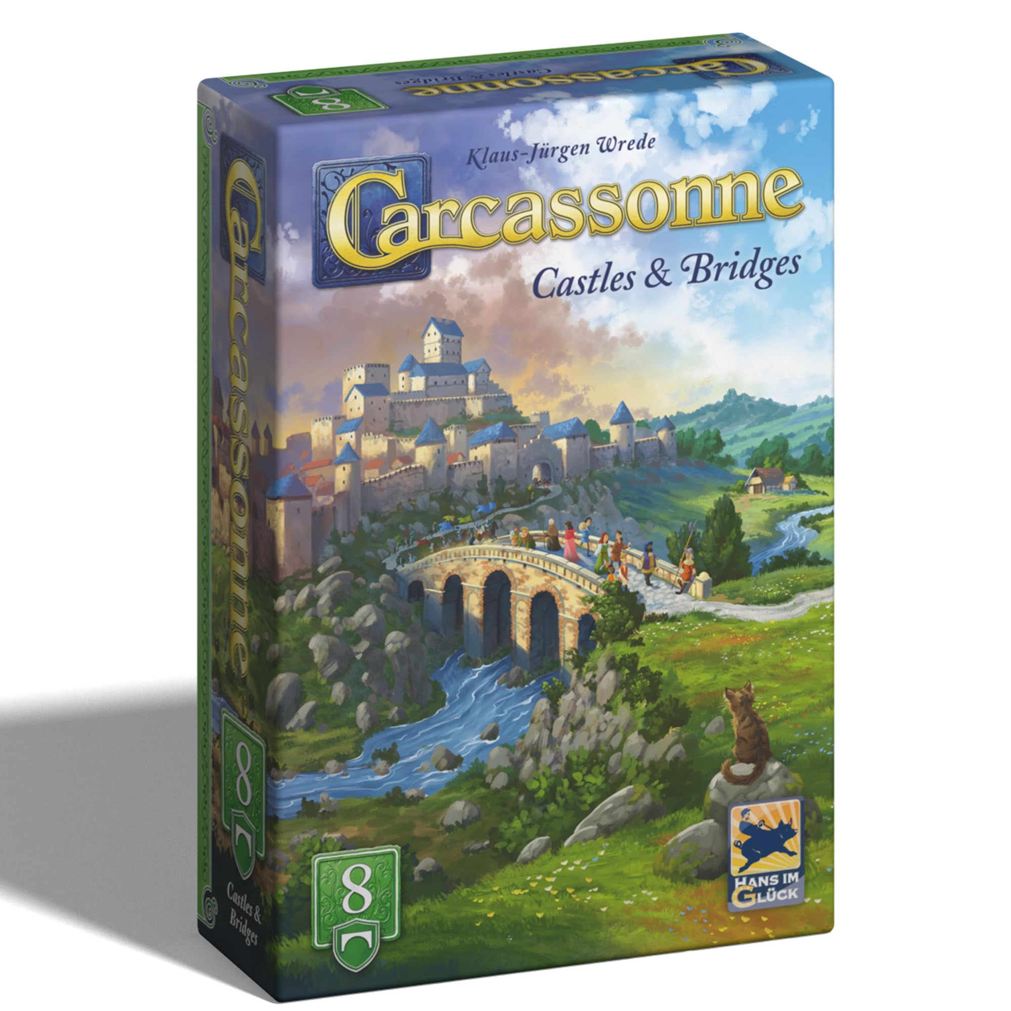 Hans im Glück Carcassonne: Castles & Bridges Expansion 8 Refresh | Strategy Board Game | 5 Players | 45 Min