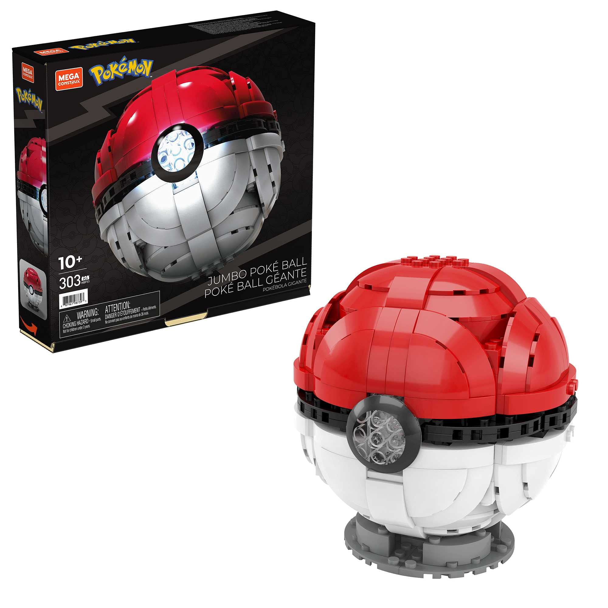 MEGA Pokémon Jumbo Poké Ball Building Set - 5-inch Light-Up Collectible, 303 Pieces 6