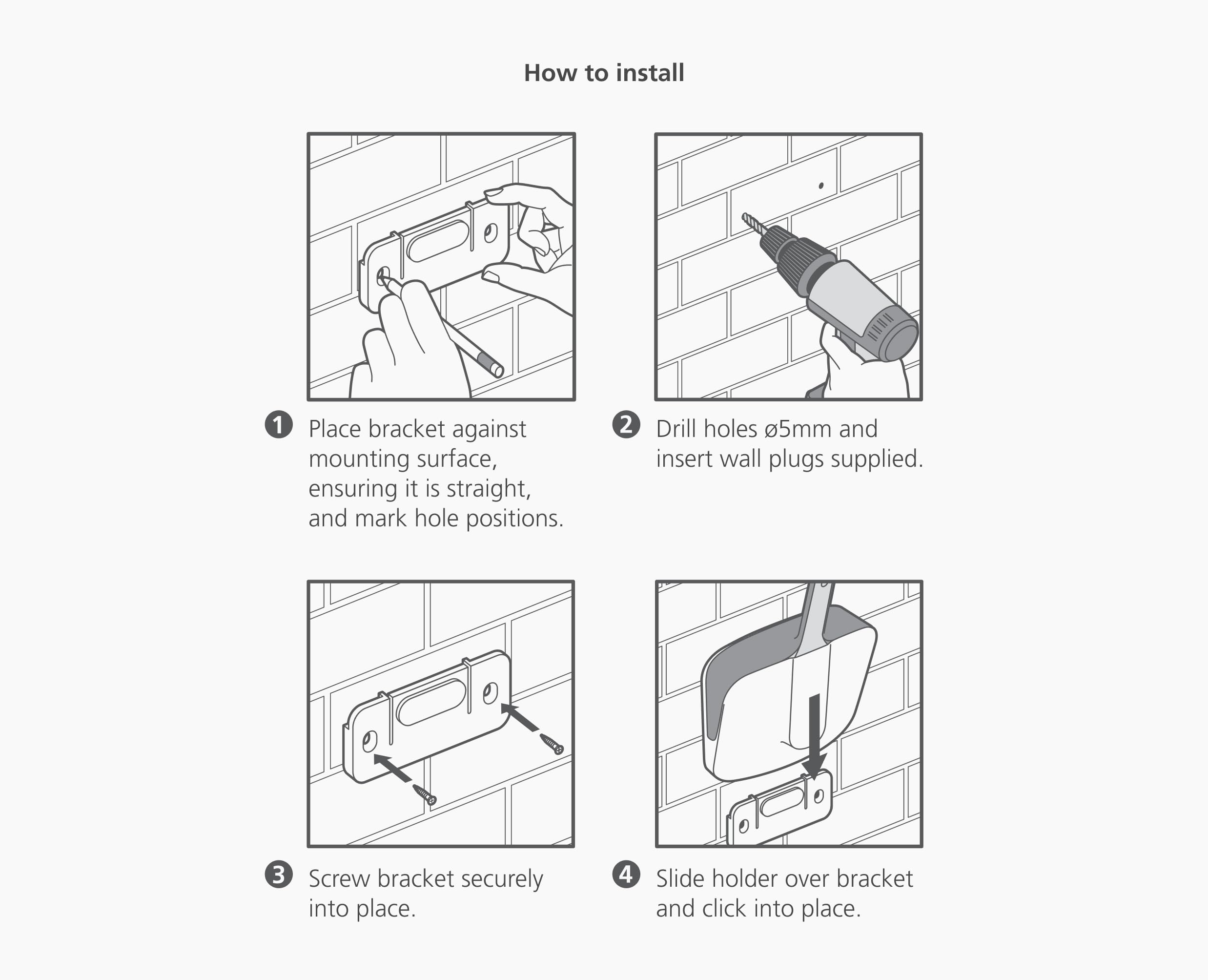 Joseph Joseph CleanTech Wall-mounted Indoor Dustpan & Brush Set in Stone 5