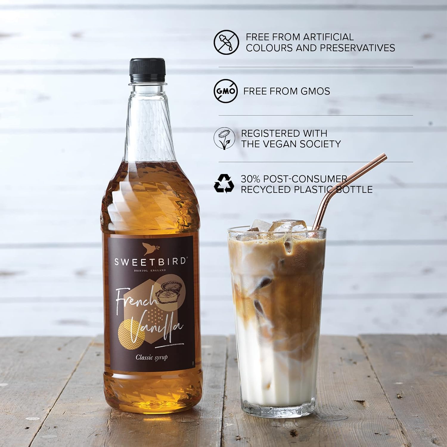 Sweetbird French Vanilla Syrup (1 Litre) - Vegan Friendly Beverage Syrup 5