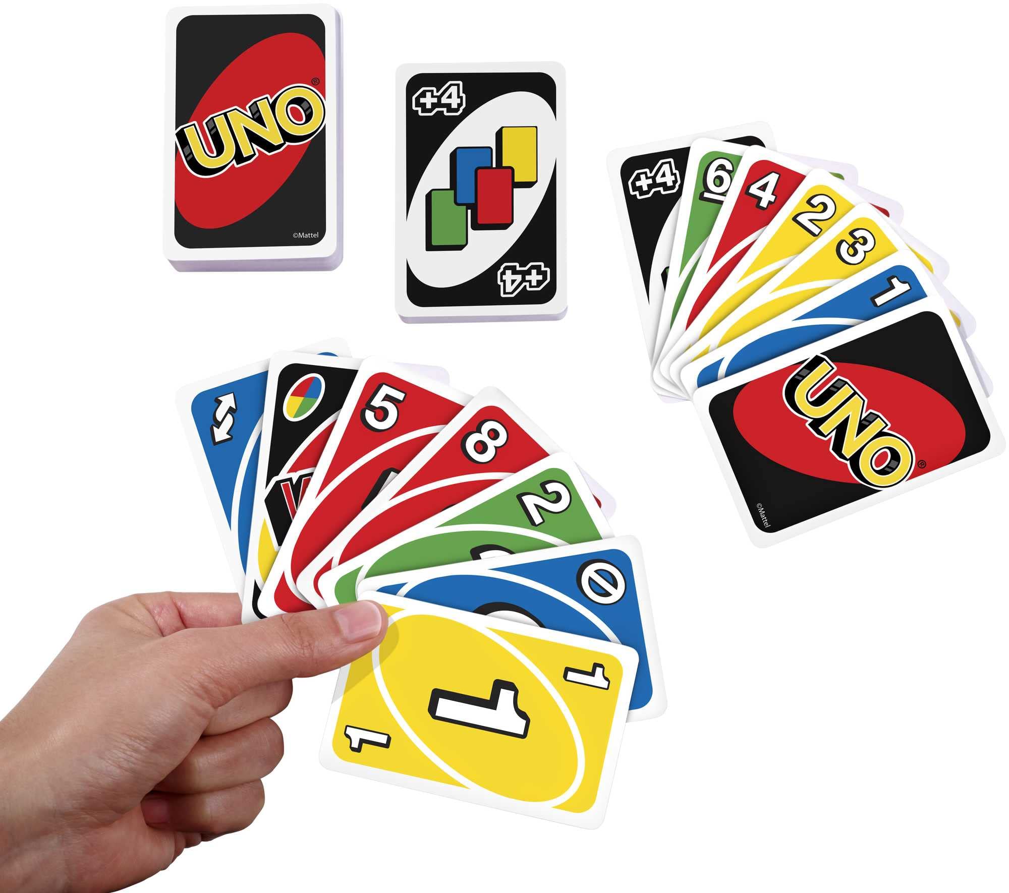 Mattel UNO Classic Card Game for Family Game Night, 2-10 Players, Ages 7+ 3