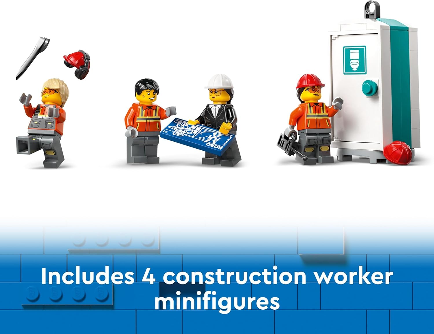 LEGO City Yellow Mobile Construction Crane Toy - Building Set for 9+