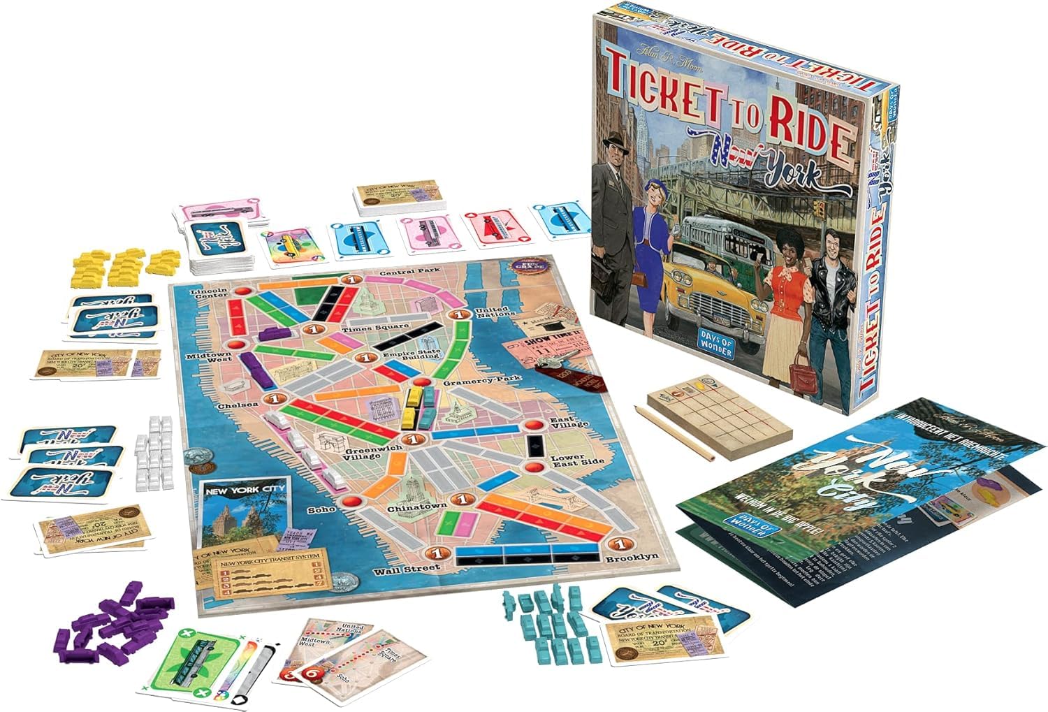 Days of Wonder Ticket to Ride New York Board Game | Ages 8+ | 2-4 Players | 10-15 Min Playtime