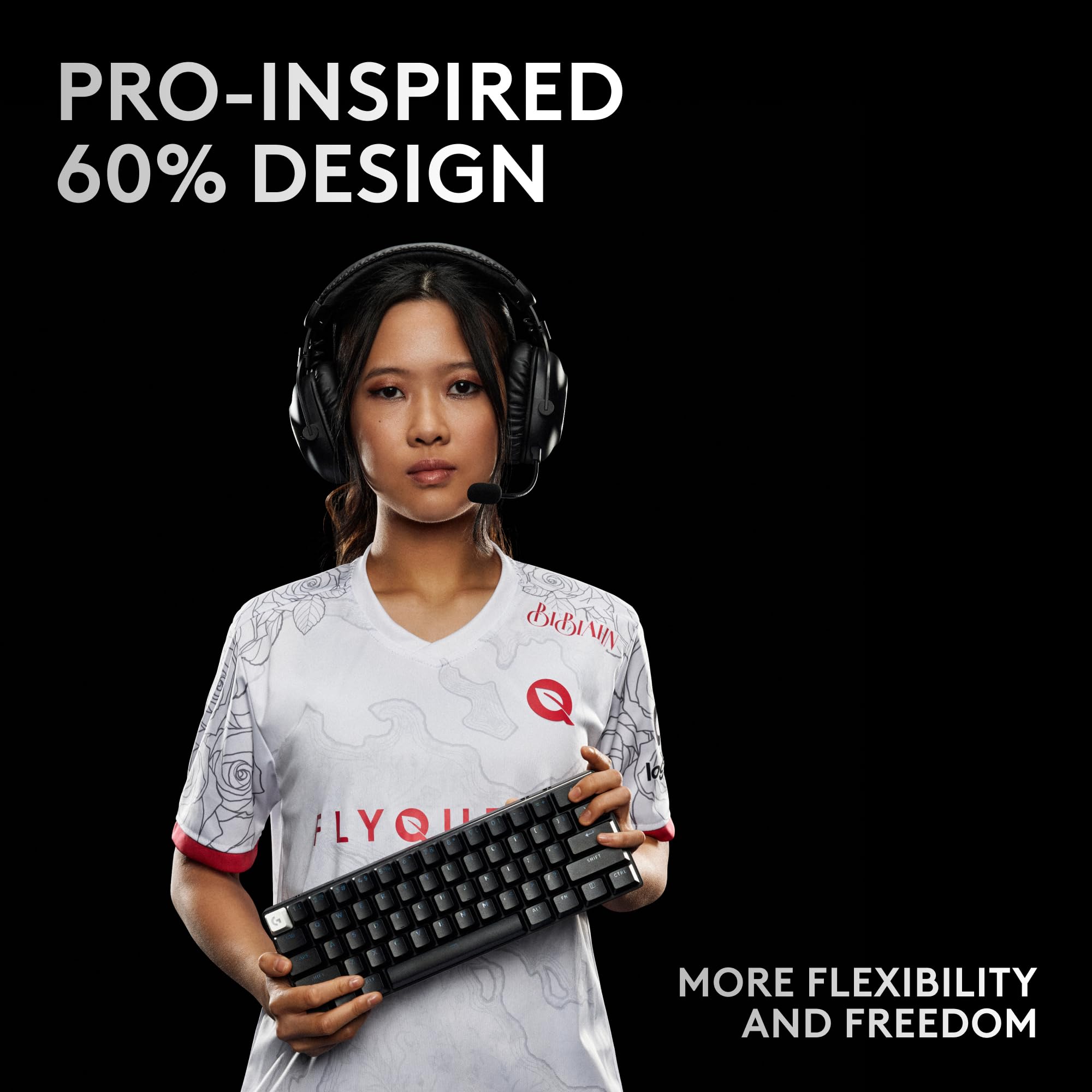 Logitech G PRO X 60 LIGHTSPEED Wireless Gaming Keyboard - Ultra Compact TKL with Optical Switches 4