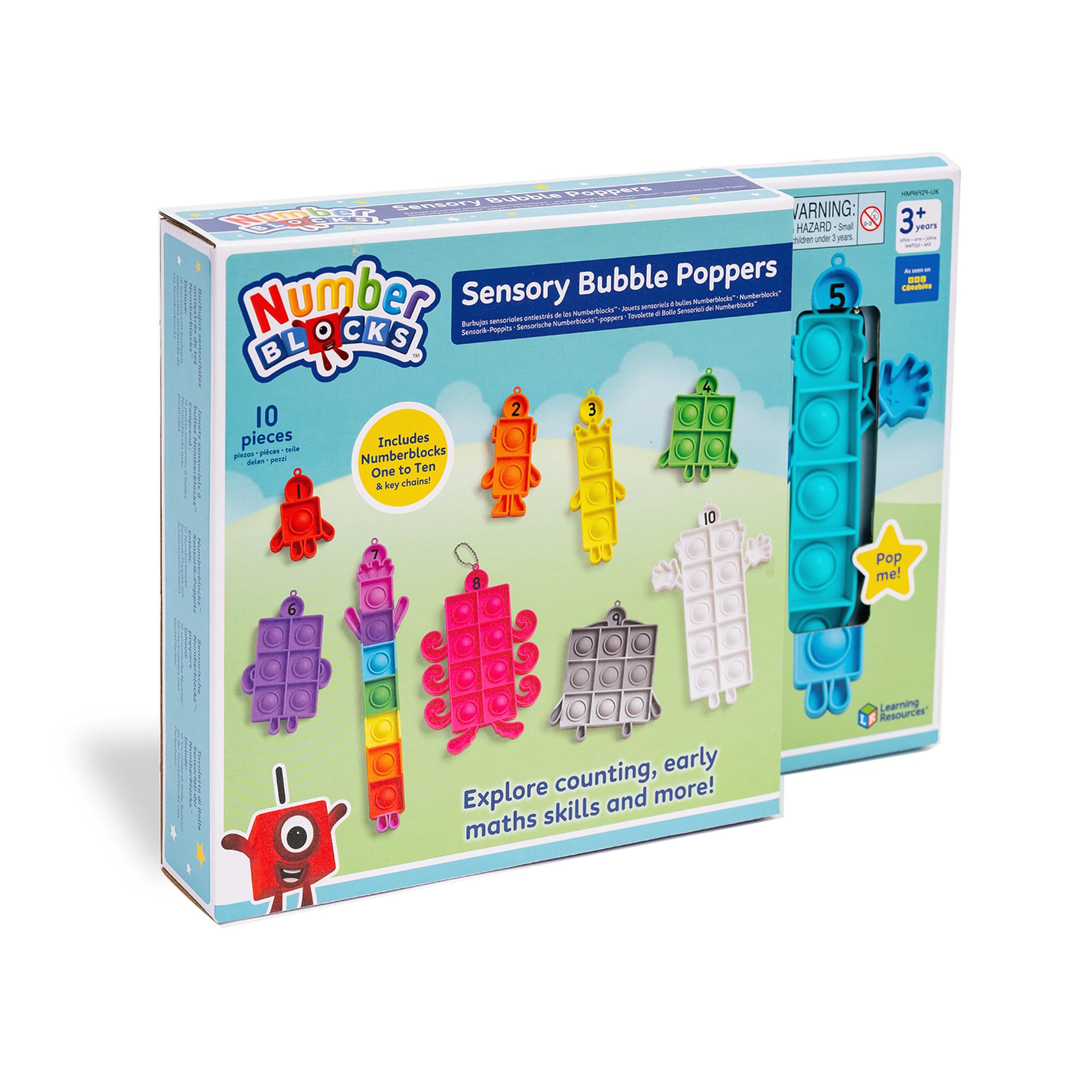 Learning Resources Numberblocks Sensory Bubble Poppers - Educational Fidget Toy for Kids 3+ 5